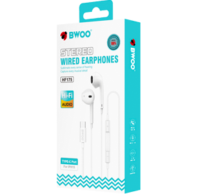 Earphones - BWOO HF175 Type-C White - 4