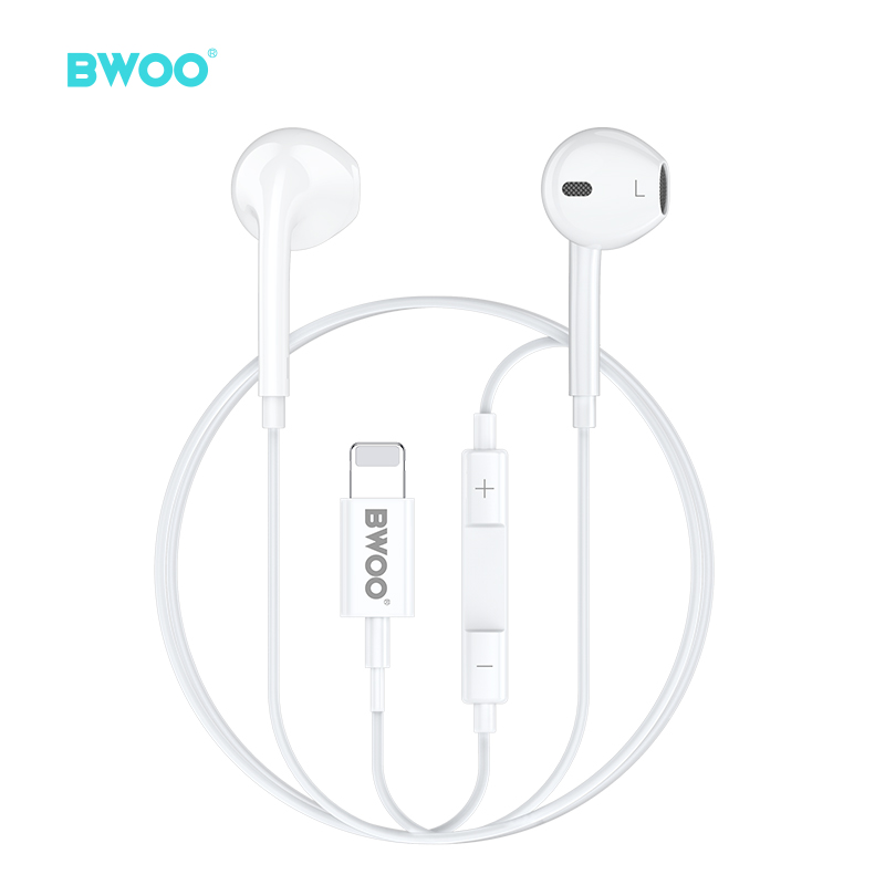 Earphones - BWOO HF179 Lightning White - 3
