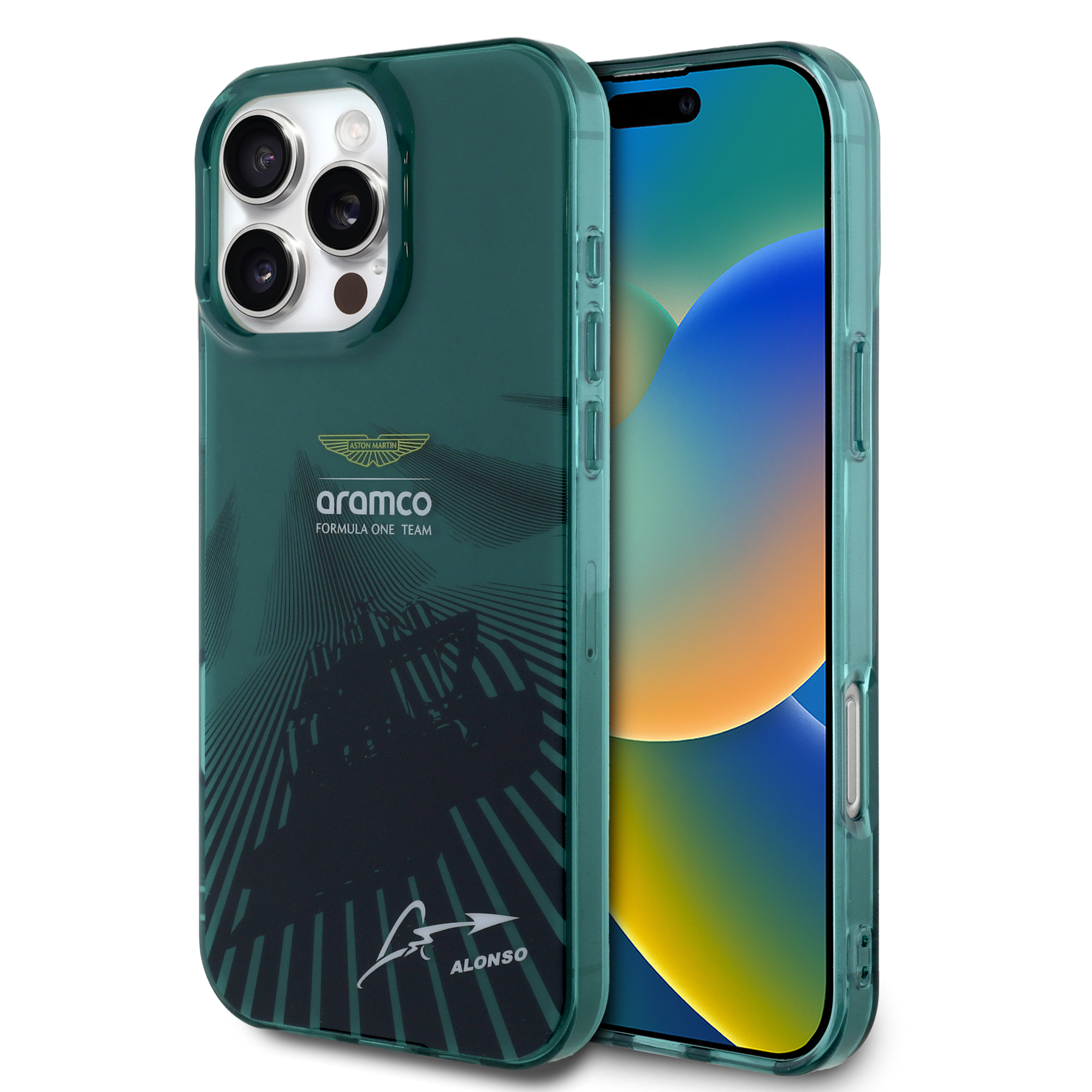 iPhone 16 Pro Max - ASTON MARTIN Alonso Signature F1 Car Green - 2