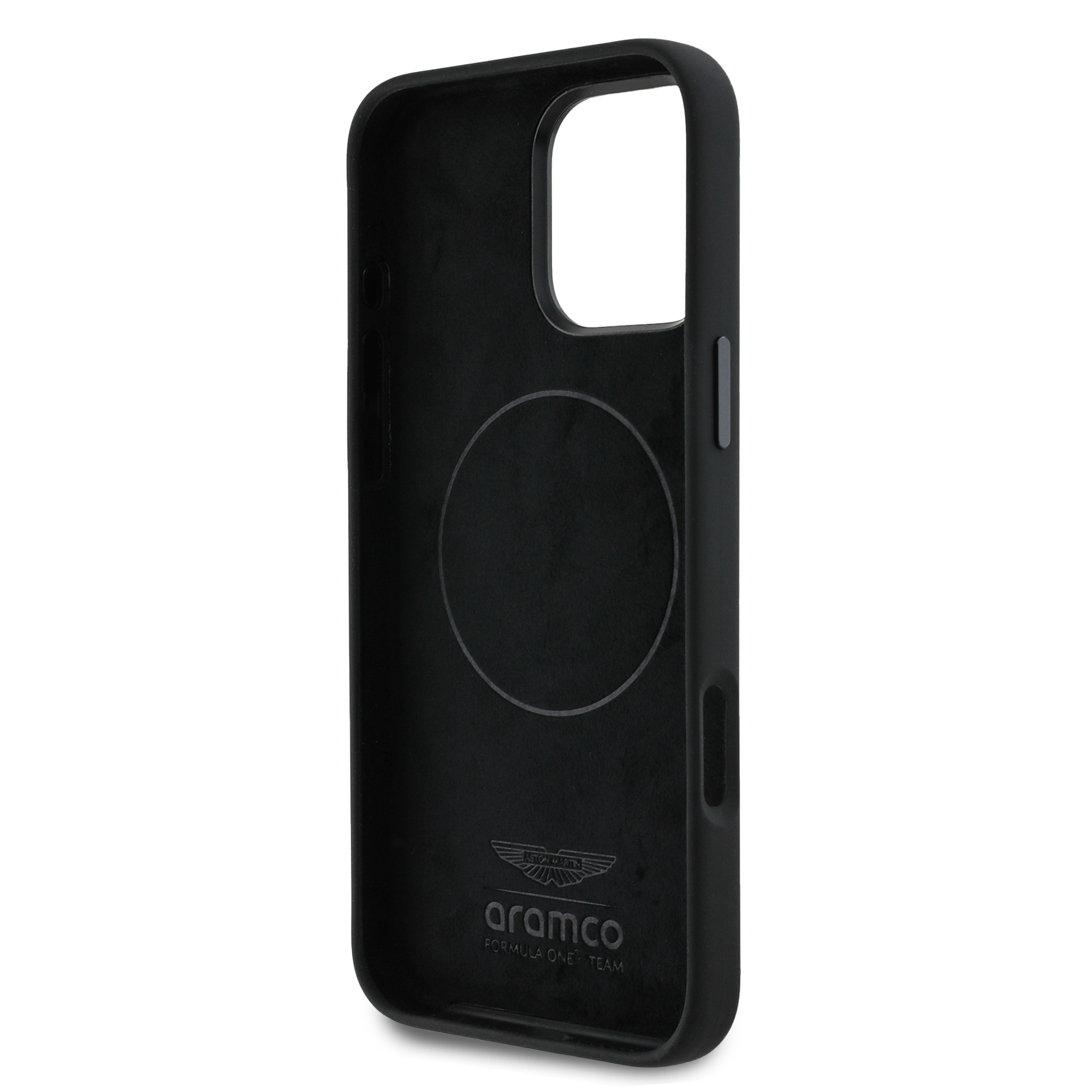 iPhone 16 Pro Max - ASTON MARTIN F1 Silicone Yellow Circle Black - 7