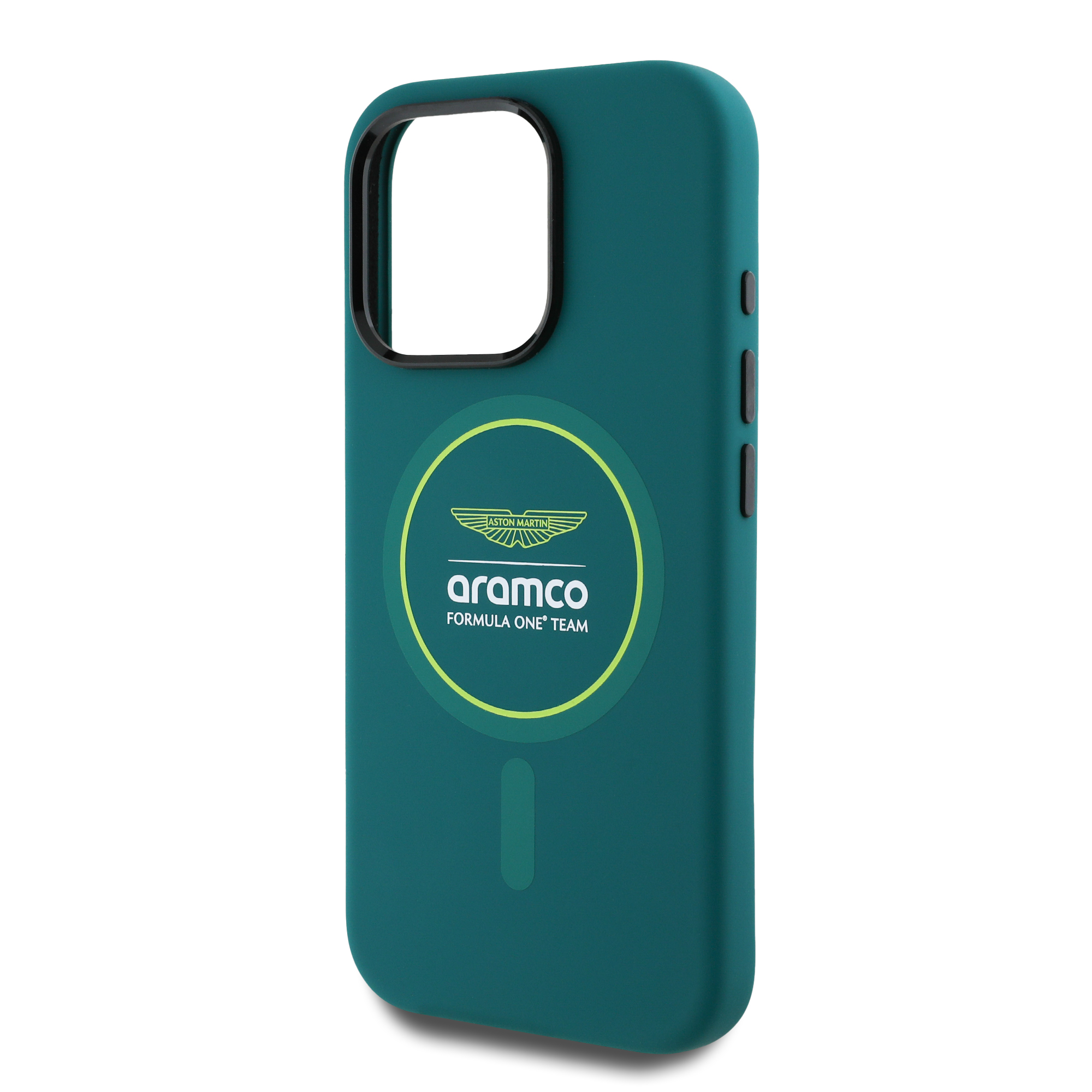 iPhone 16 Pro Max - ASTON MARTIN F1 Silicone Yellow Circle Green - 6