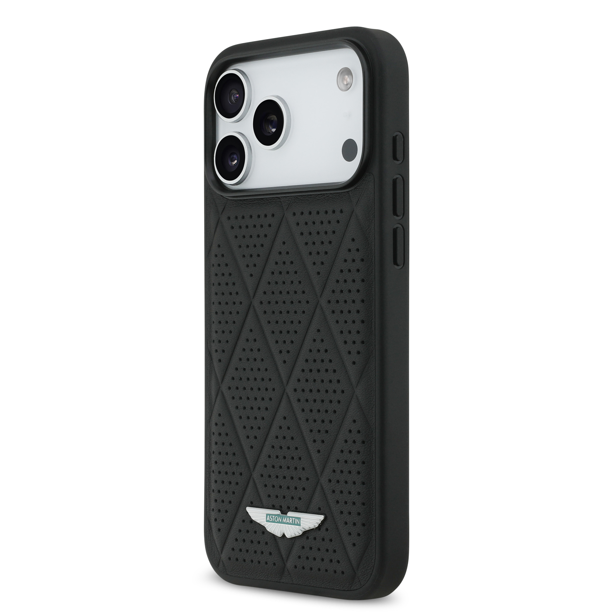 iPhone 17 Pro Max - ASTON MARTIN Leather Quilted Diamonds Black - 3
