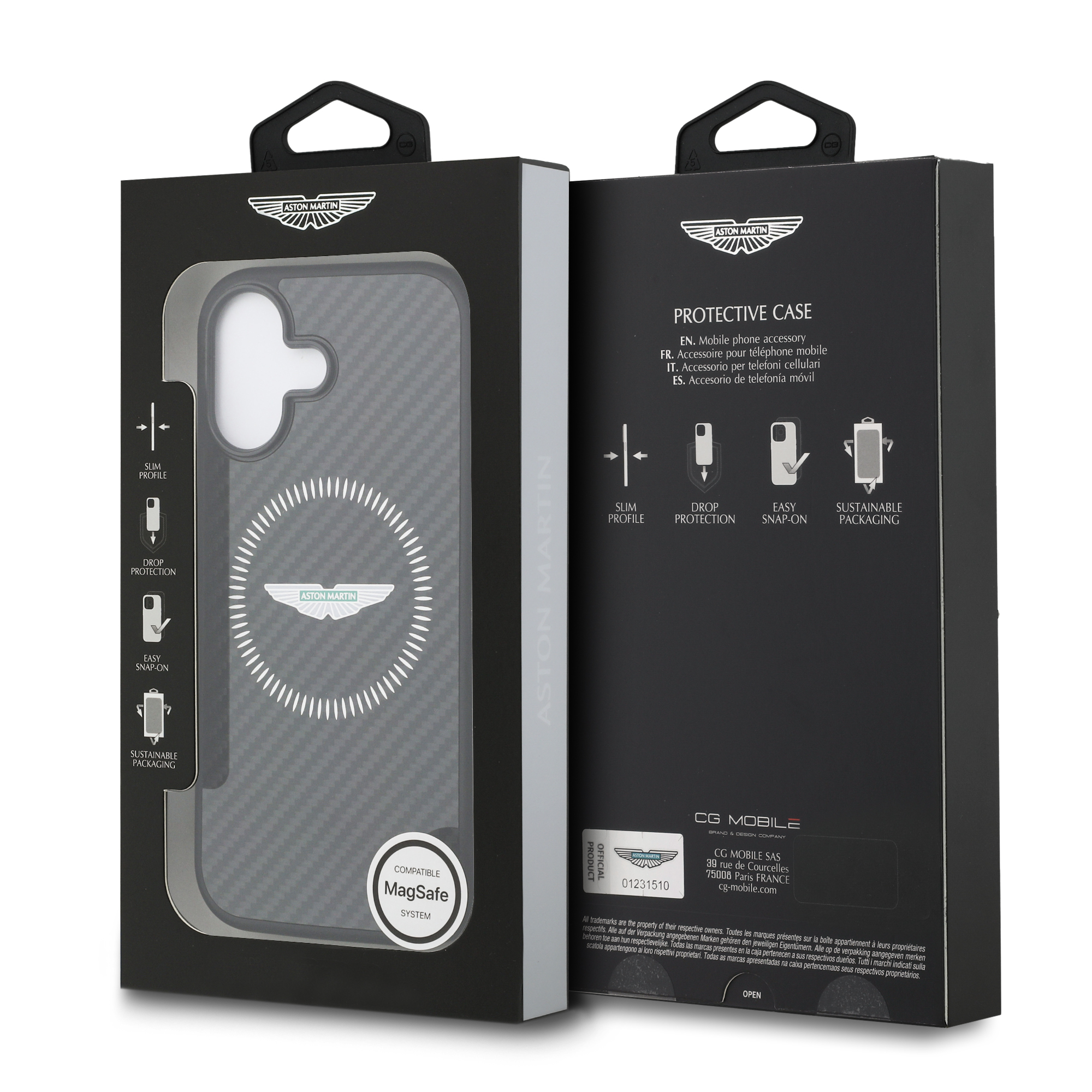 iPhone 17 Pro - ASTON MARTIN Kevlar Counter Design Black - 8