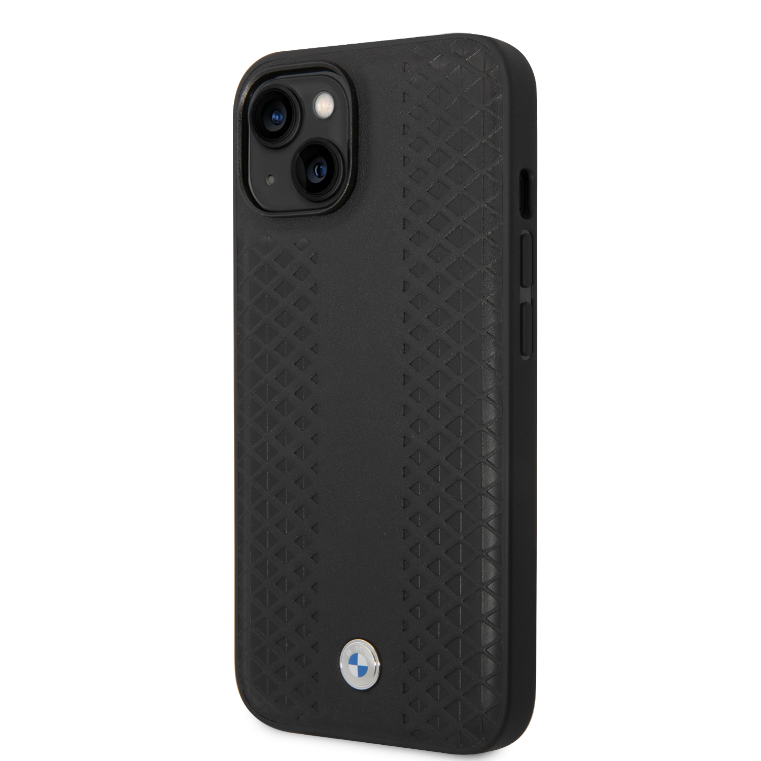 iPhone 14 - BMW Leather Diamond Pattern Black - 3