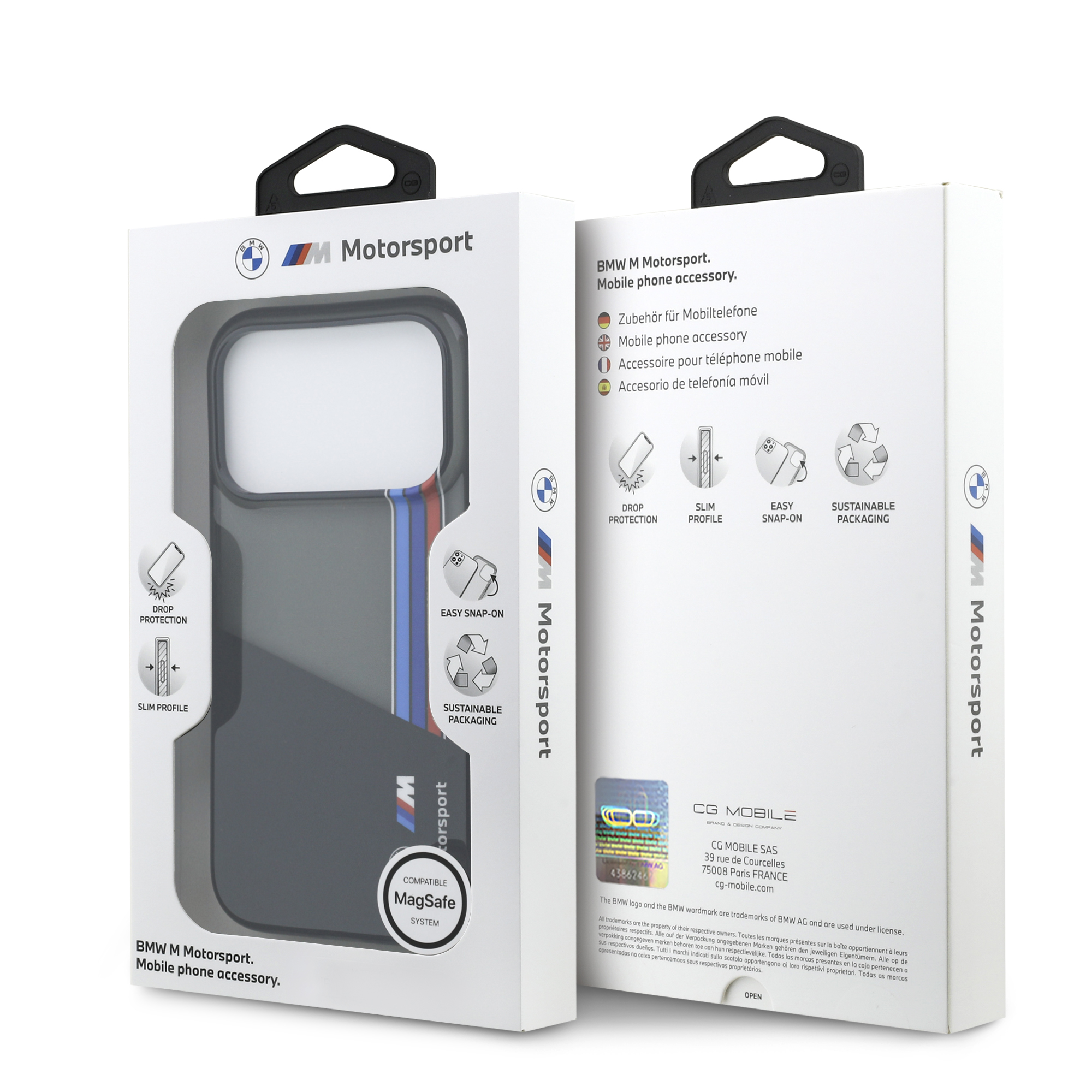iPhone 17 Pro - BMW Motorsport IML Vertical Stripes Black - 8