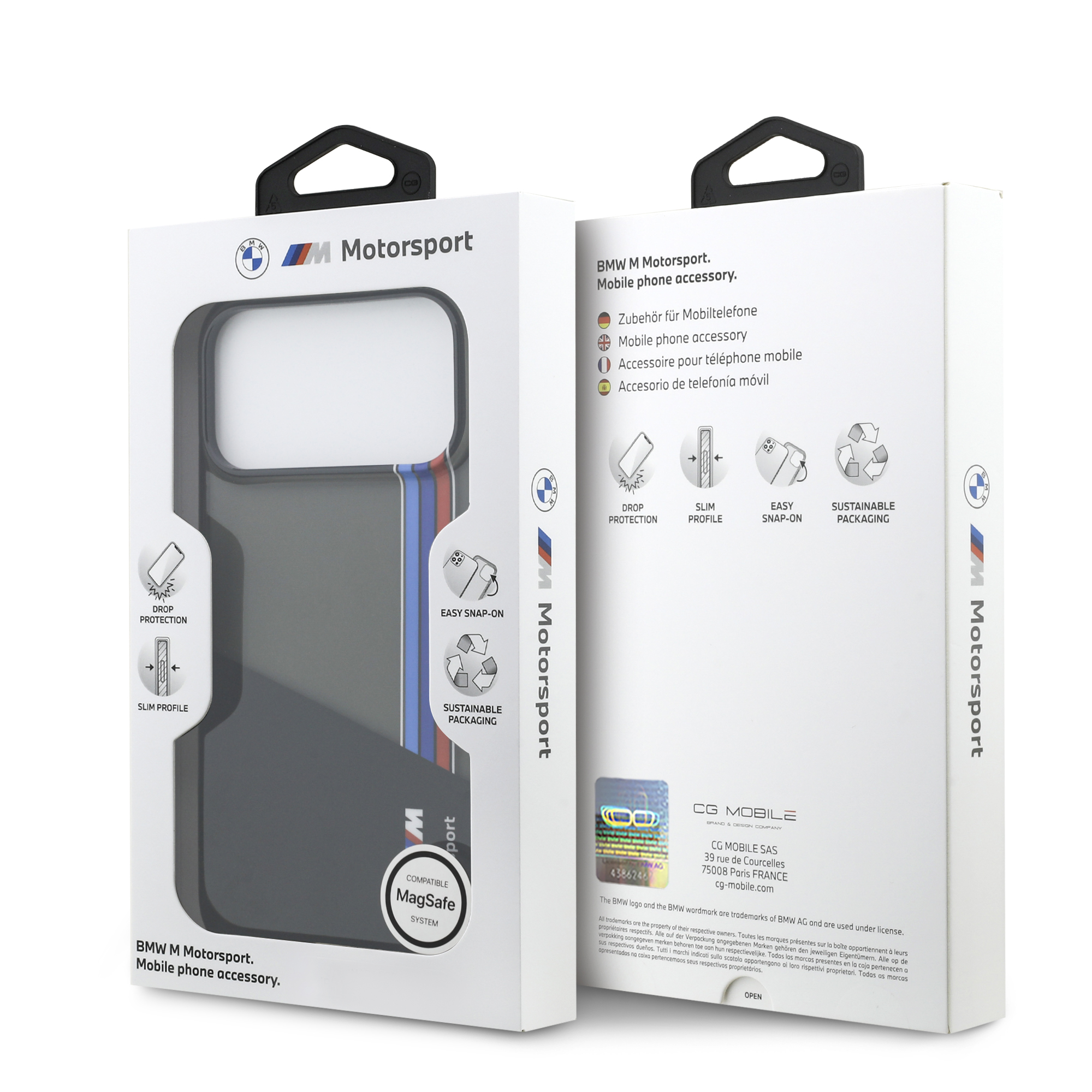 iPhone 17 Pro Max - BMW Motorsport IML Vertical Stripes Black - 8