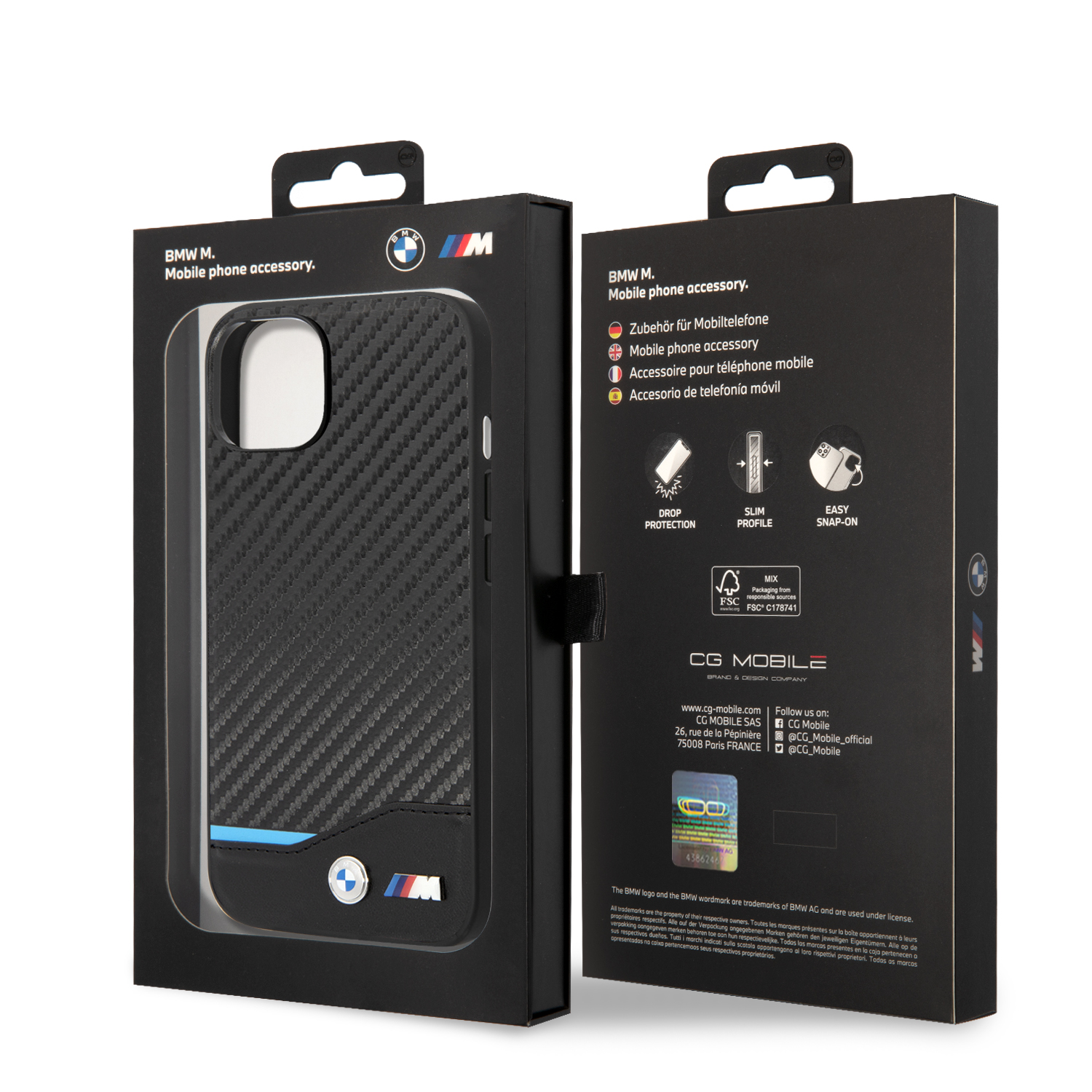 iPhone 14 - BMW Leather Carbon Black - 8