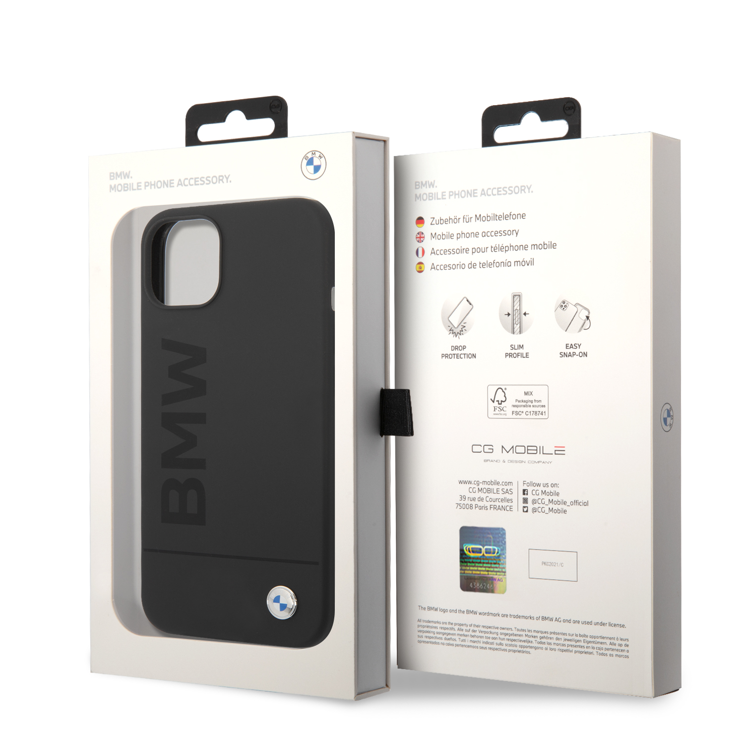 iPhone 14 - BMW Silicone Big Logo Black - 8