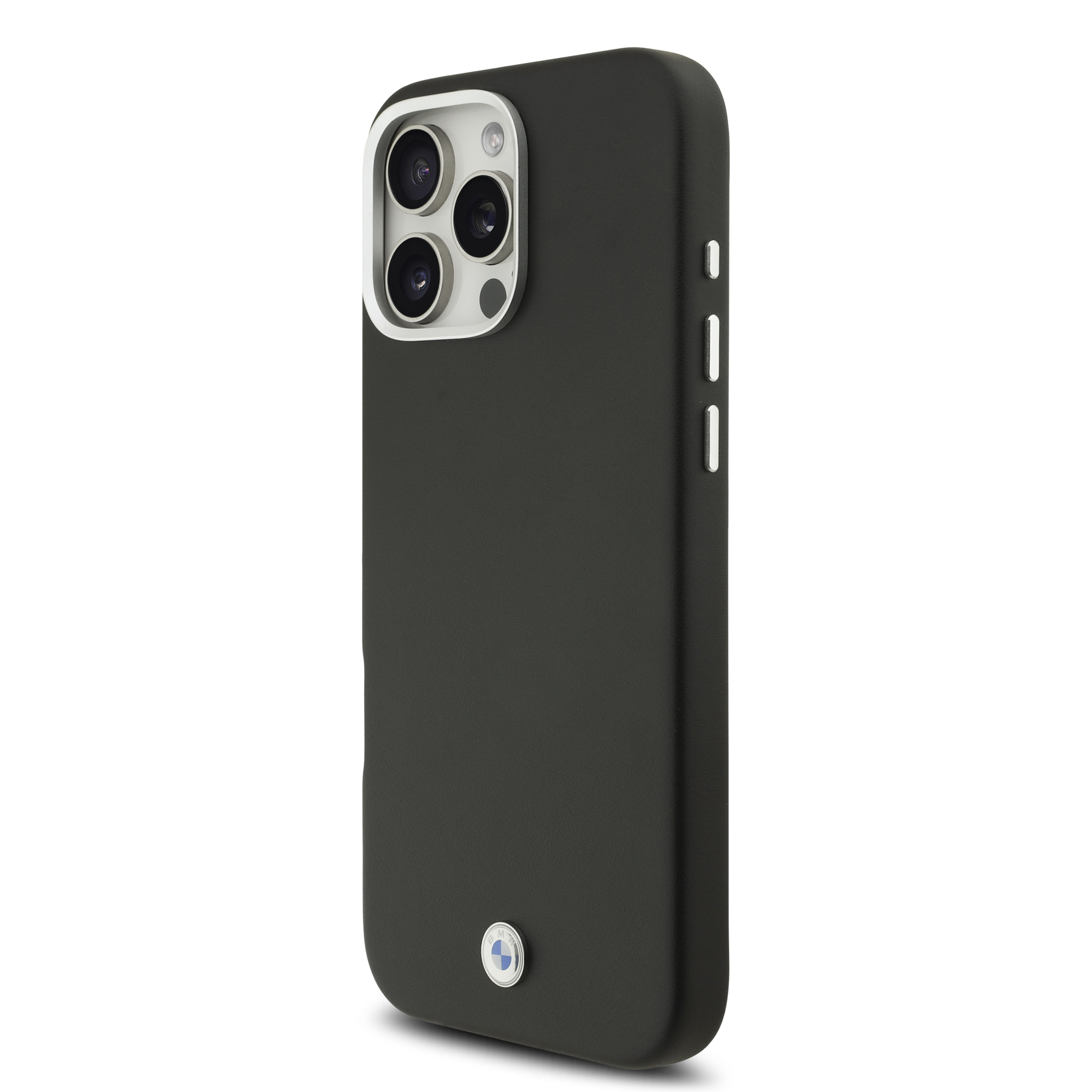 iPhone 16 Pro Max - BMW Leather Full Wrapped Metal Black - 3
