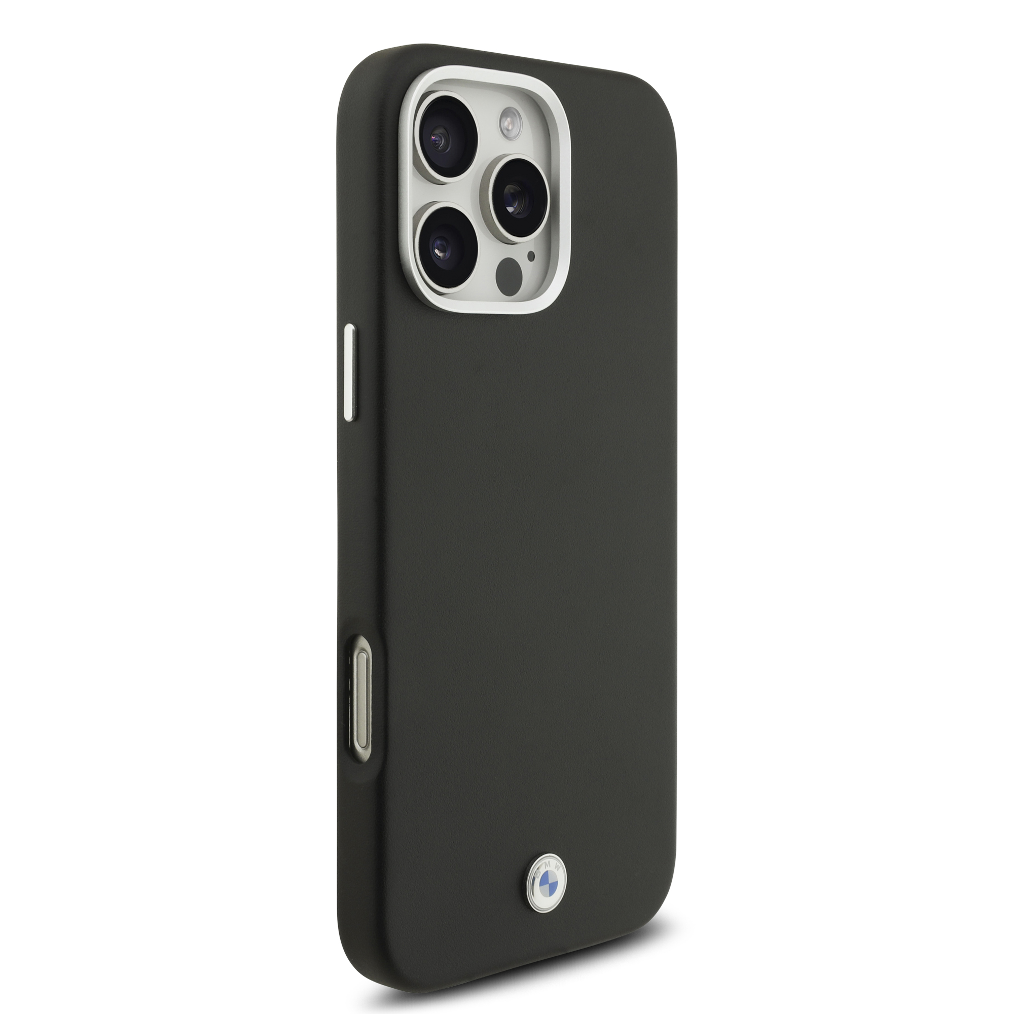 iPhone 16 Pro Max - BMW Leather Full Wrapped Metal Black - 4