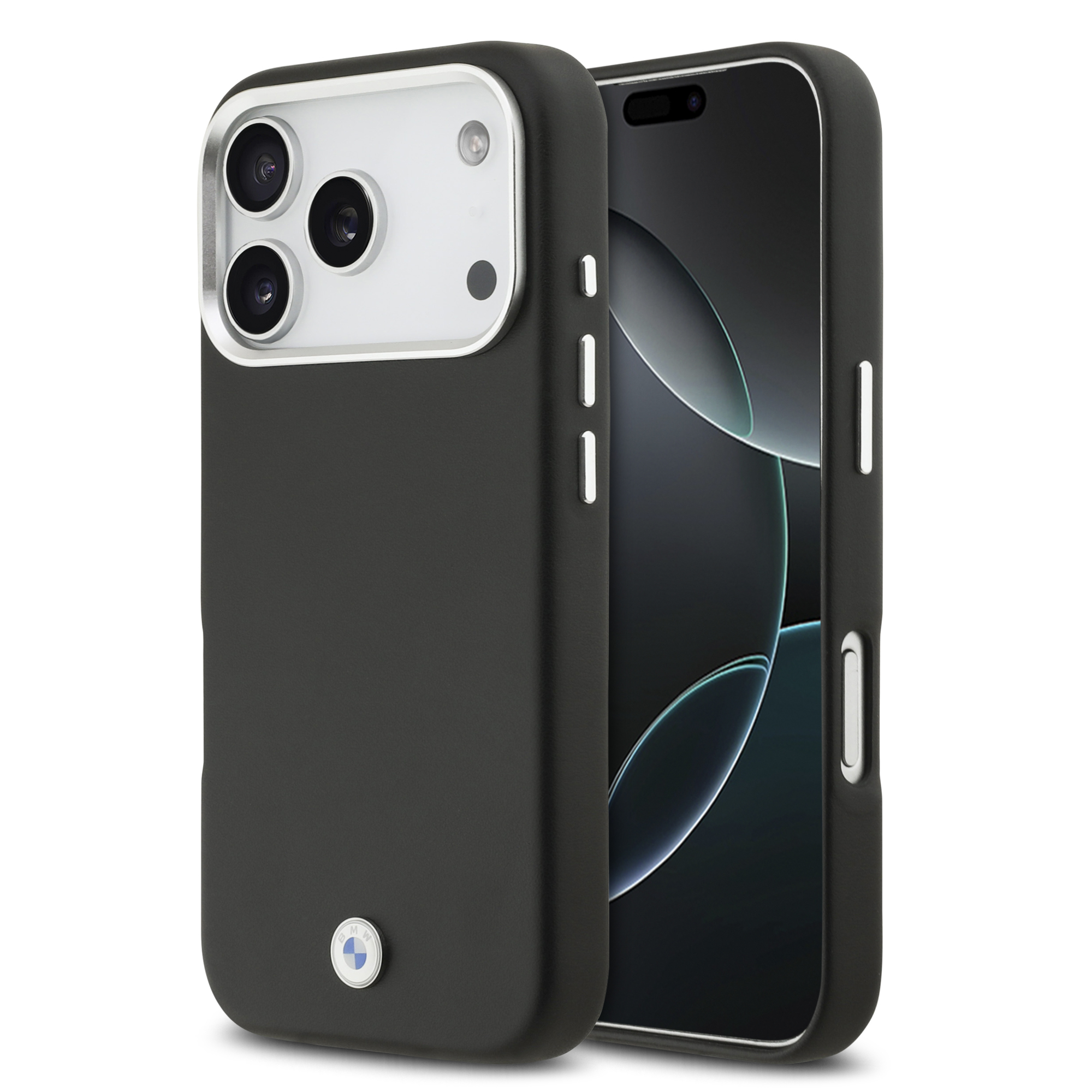 iPhone 17 Pro - BMW Leather Full Wrapped Metal Black - 2