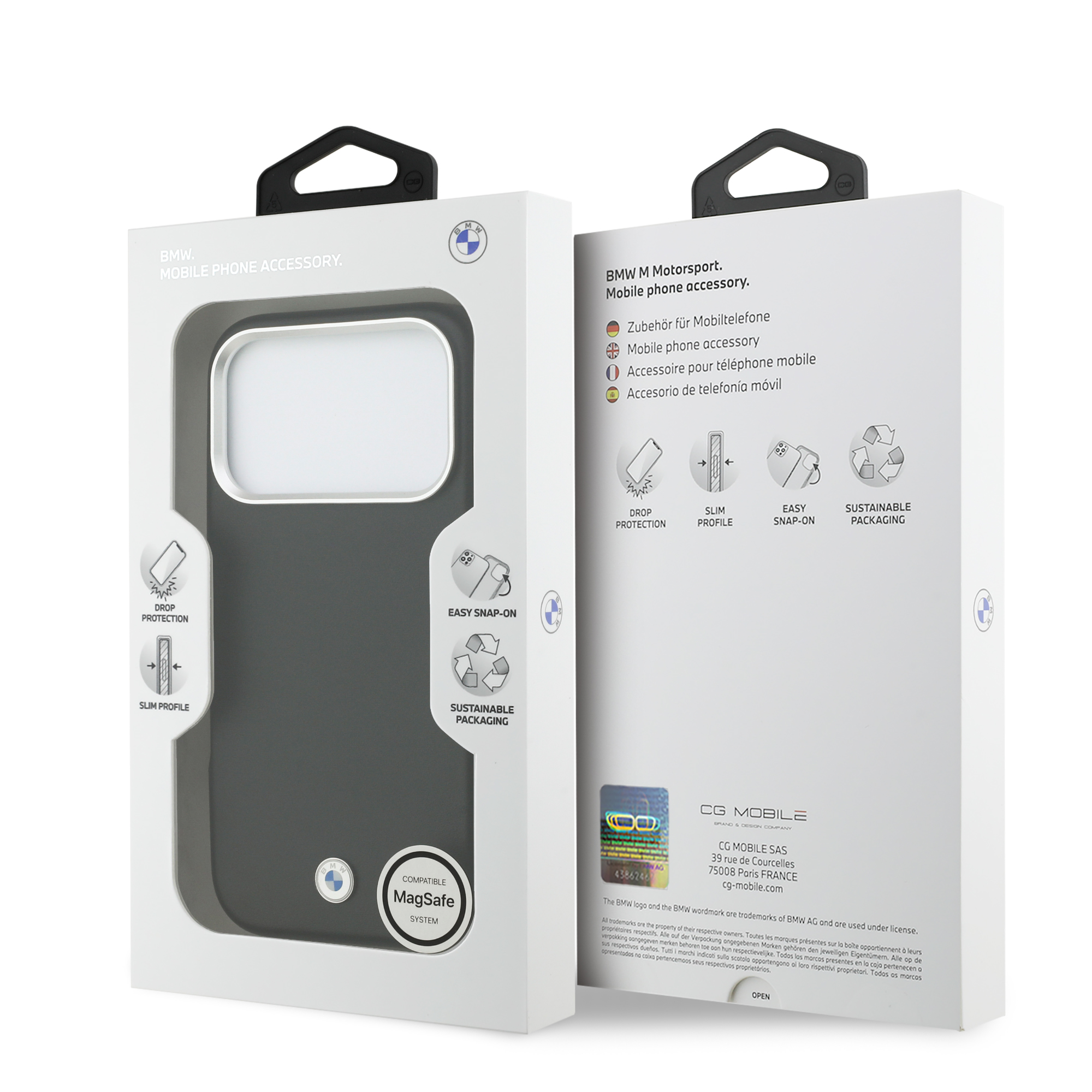 iPhone 17 Pro - BMW Leather Full Wrapped Metal Black - 8