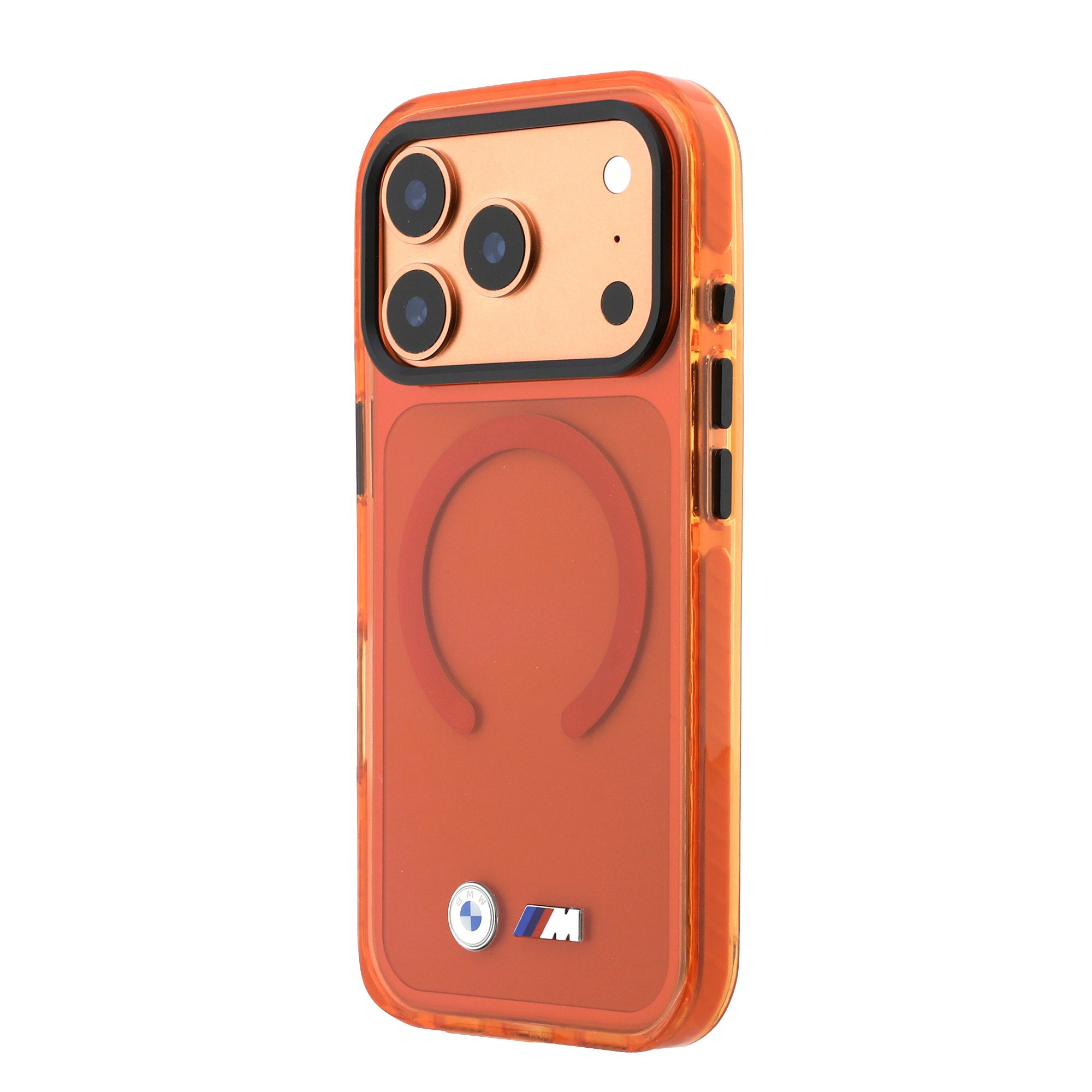 iPhone 17 Pro - BMW Shockproof IML Metal Logos Orange - 3