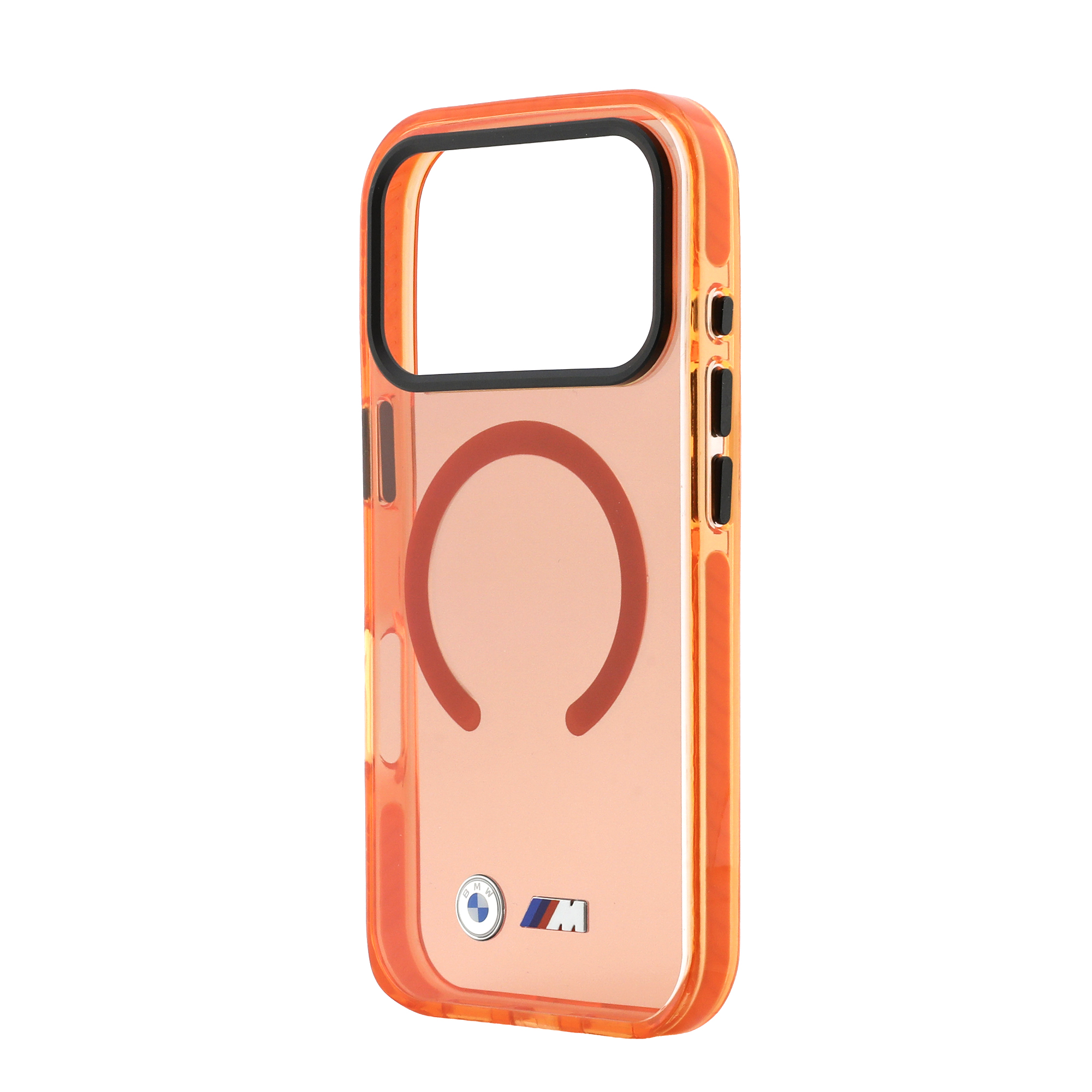 iPhone 17 Pro - BMW Shockproof IML Metal Logos Orange - 6