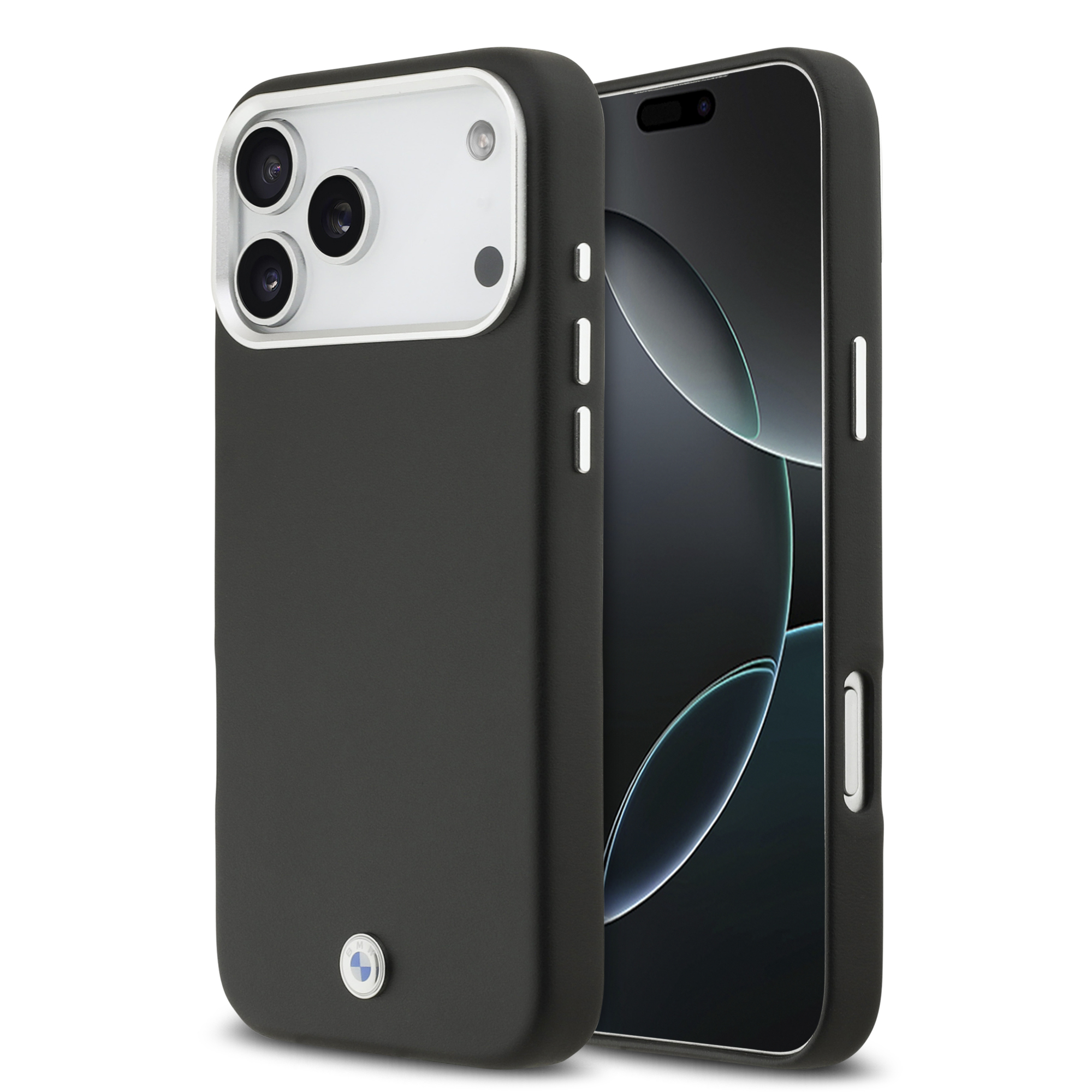 iPhone 17 Pro Max - BMW Leather Full Wrapped Metal Black - 2