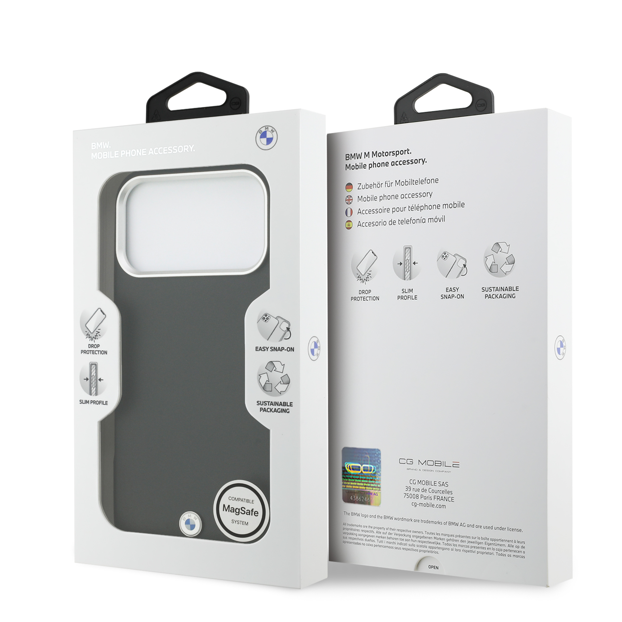 iPhone 17 Pro Max - BMW Leather Full Wrapped Metal Black - 8
