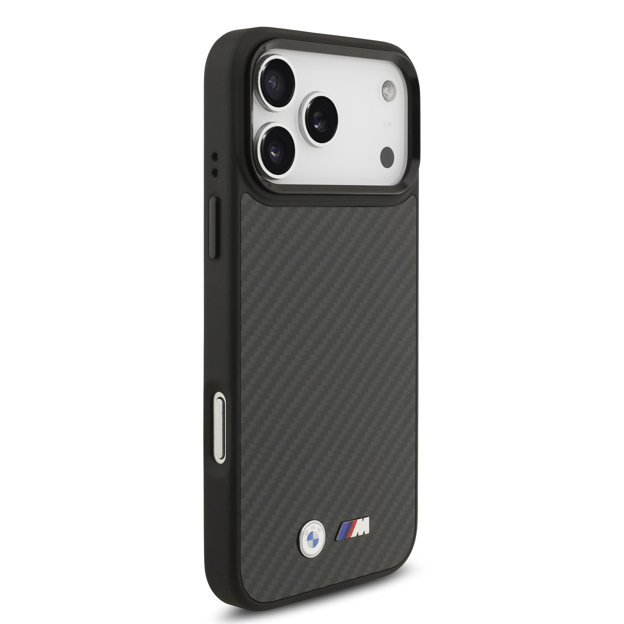 iPhone 17 Pro Max - BMW Kevlar Matt Metal Logo Black - 4