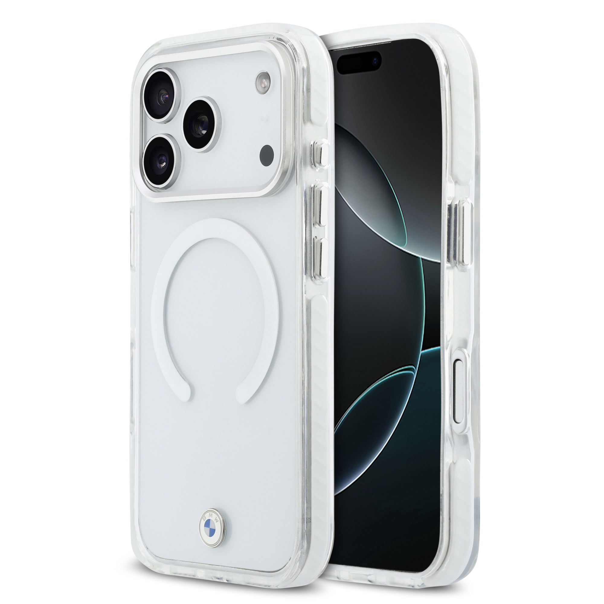 iPhone 17 Pro Max - BMW Shockproof IML Metal Logo Transparent - 2