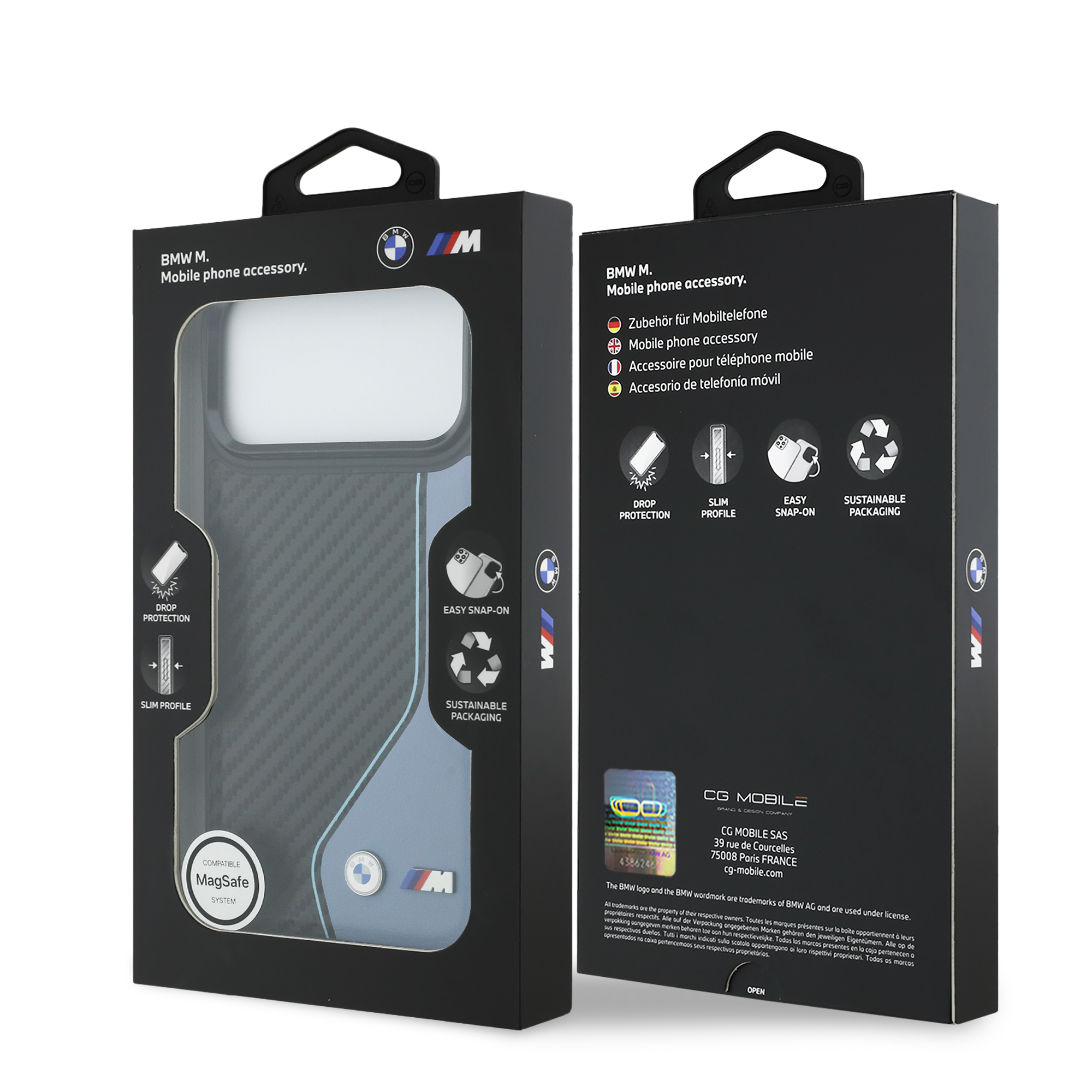 iPhone 17 Pro Max - BMW Leather Carbon Logo Blue - 8