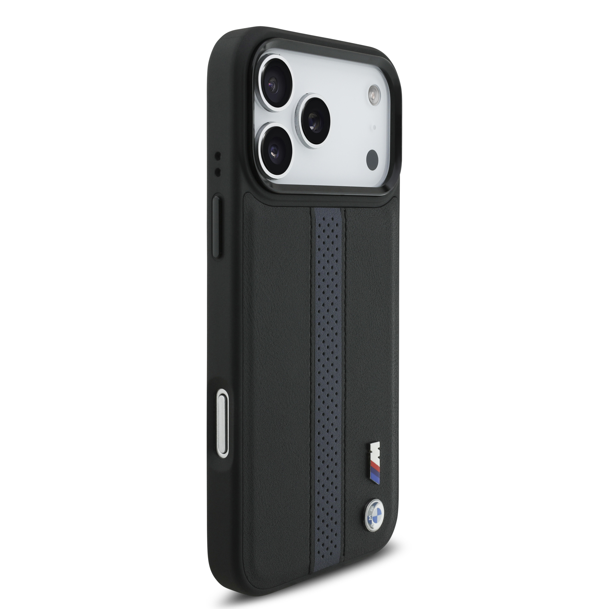 iPhone 17 Pro Max - BMW Leather Perforated Stripes Blue - 4