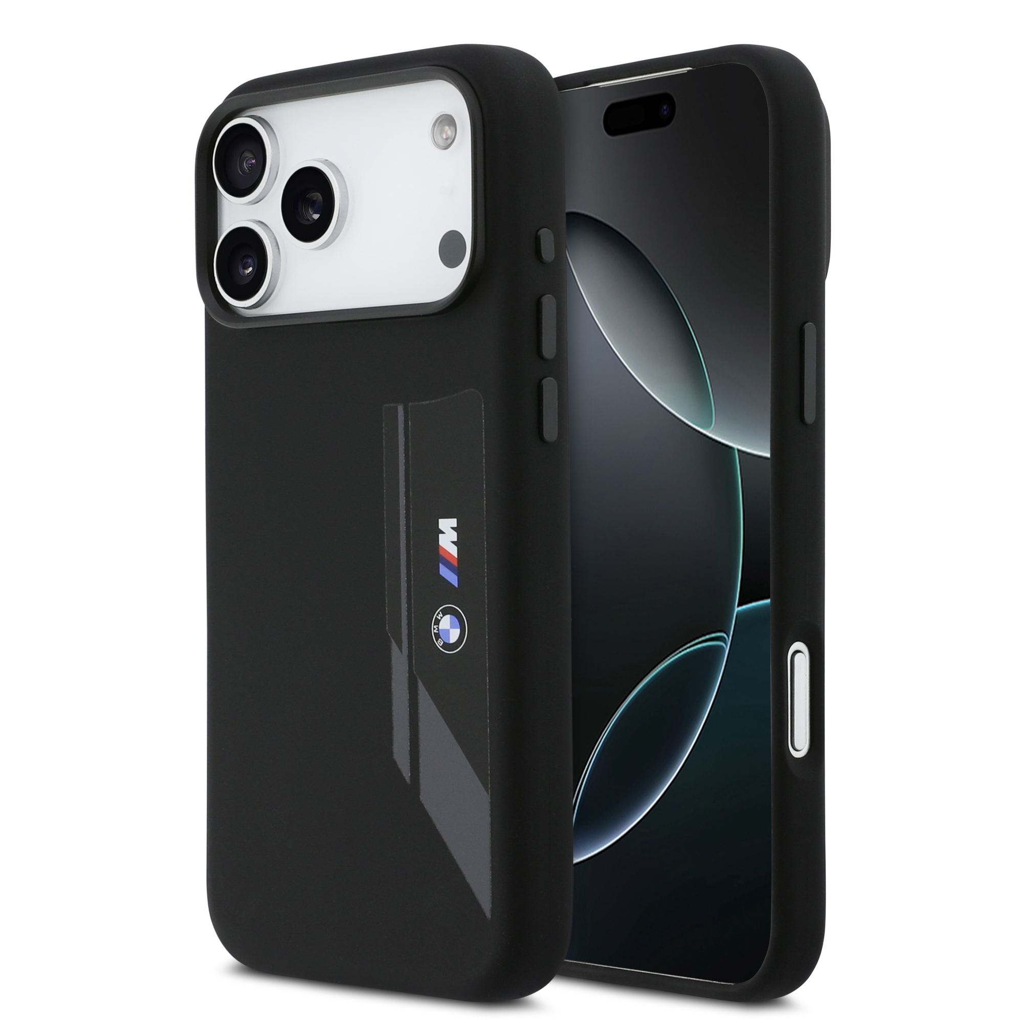 iPhone 17 Pro Max - BMW Silicone Vertical Logo Black - 2