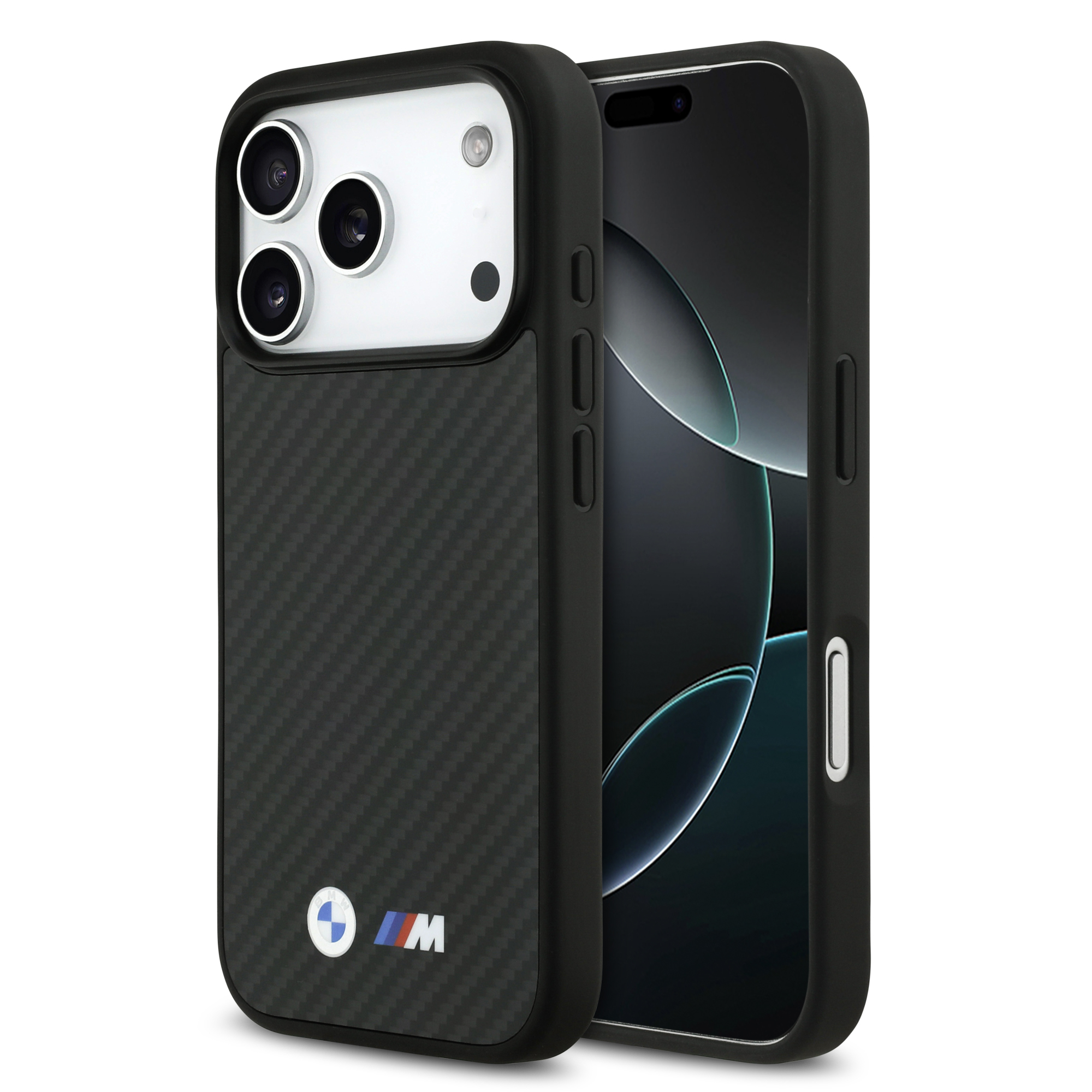 iPhone 17 Pro - BMW Kevlar Metal Logos Black - 2