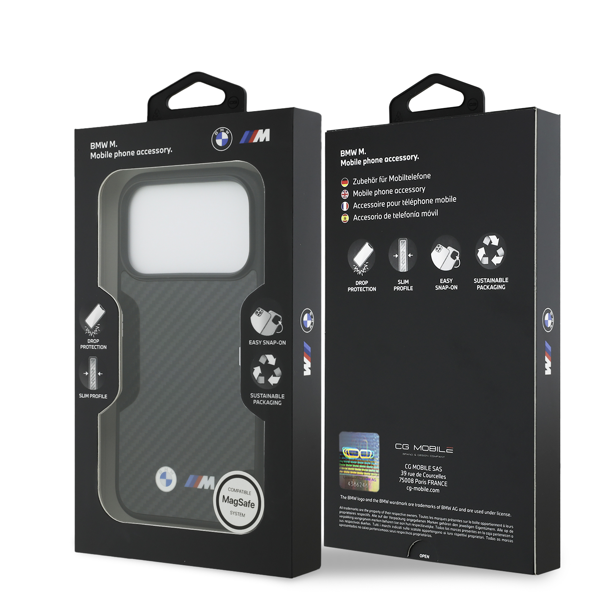 iPhone 17 Pro - BMW Kevlar Metal Logos Black - 8