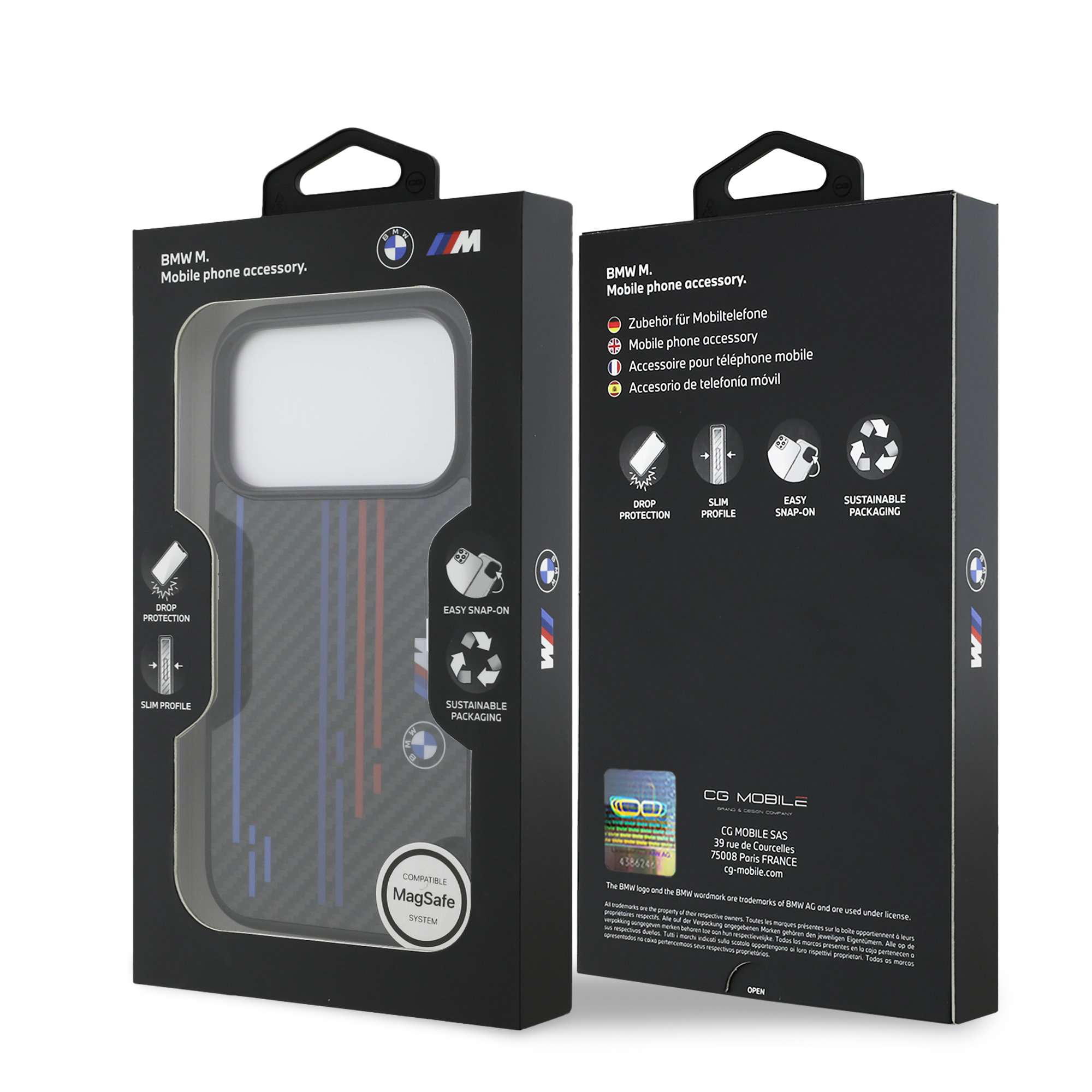 iPhone 17 Pro - BMW Kevlar Lines Printed Logos Black - 8