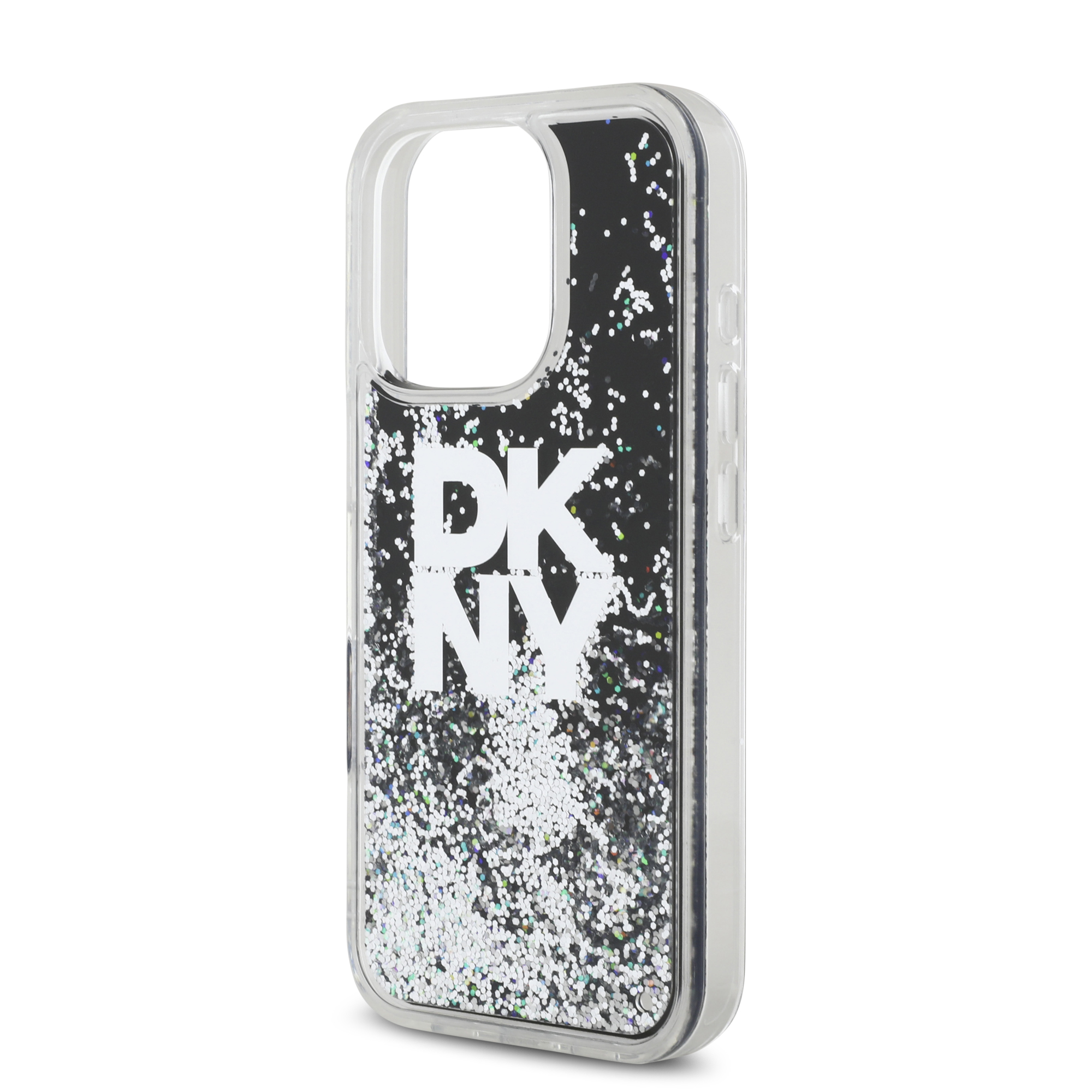 iPhone 16 Pro Max - DKNY Liquid Glitters Stack Logo Black - 6