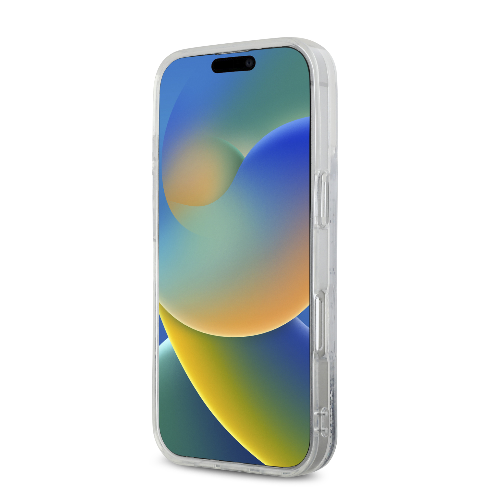 iPhone 16 Pro Max - DKNY Liquid Glitters Stack Logo White - 5