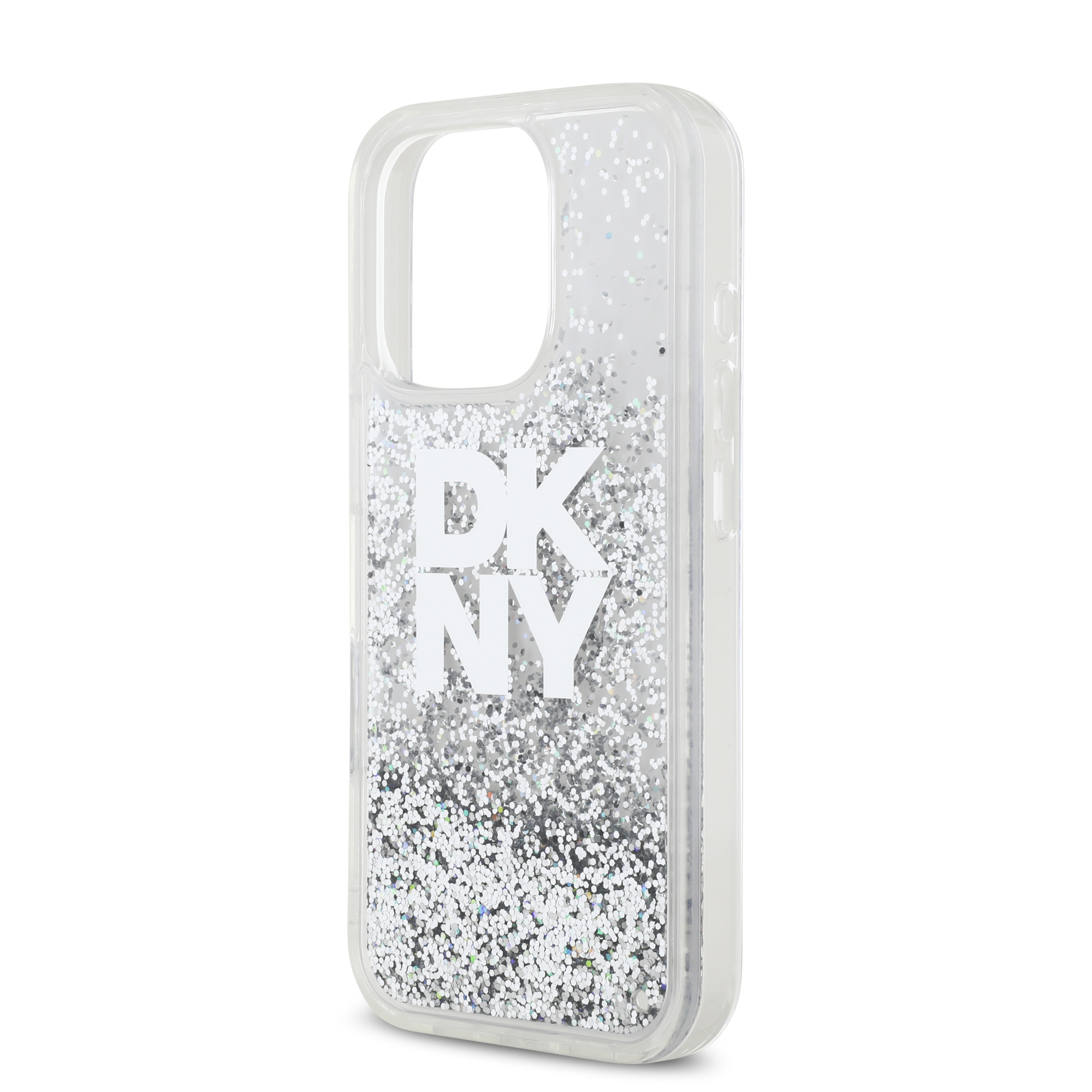 iPhone 16 Pro Max - DKNY Liquid Glitters Stack Logo White - 6
