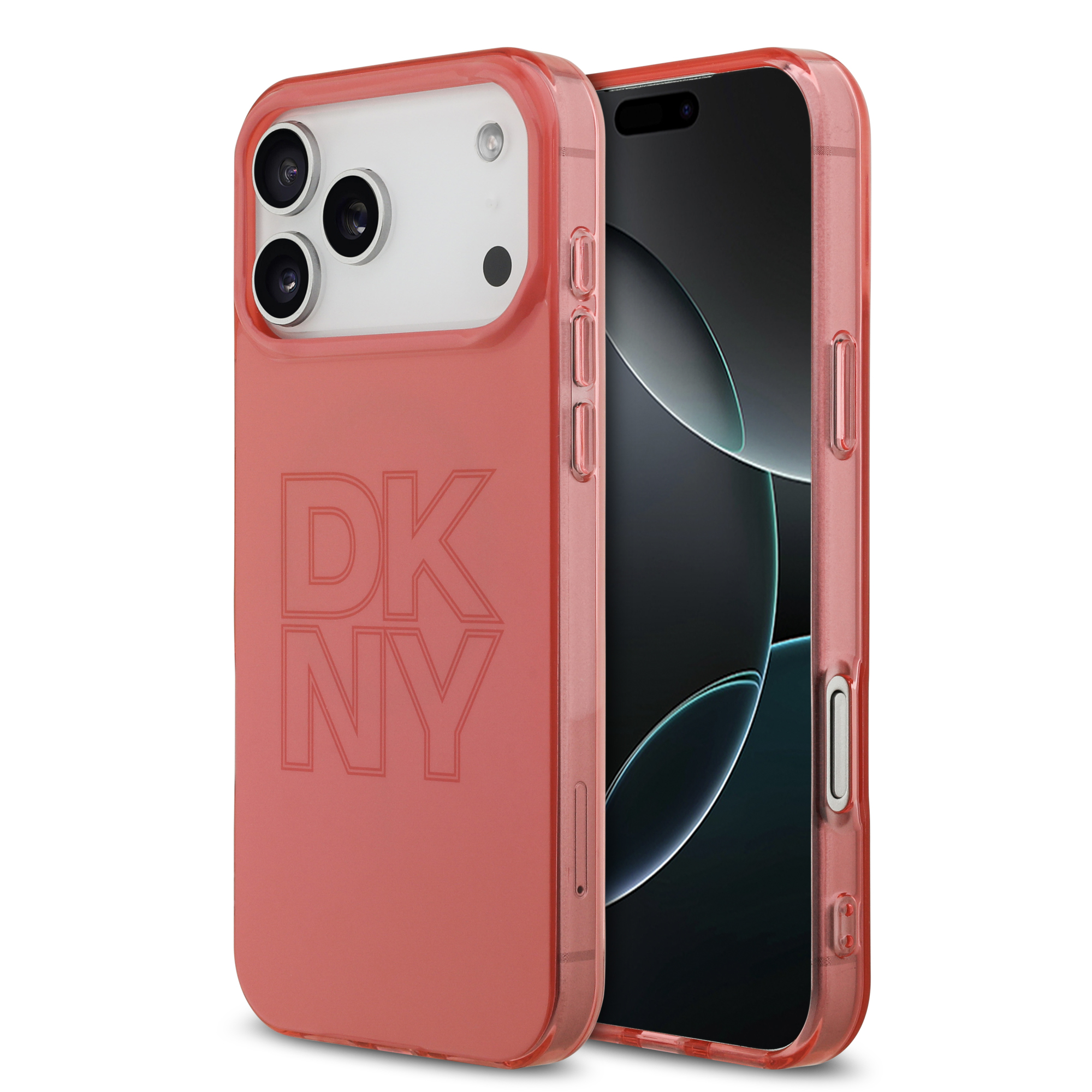 iPhone 17 Pro Max - DKNY PC/TPU Tonal Stack Logo Pink - 2