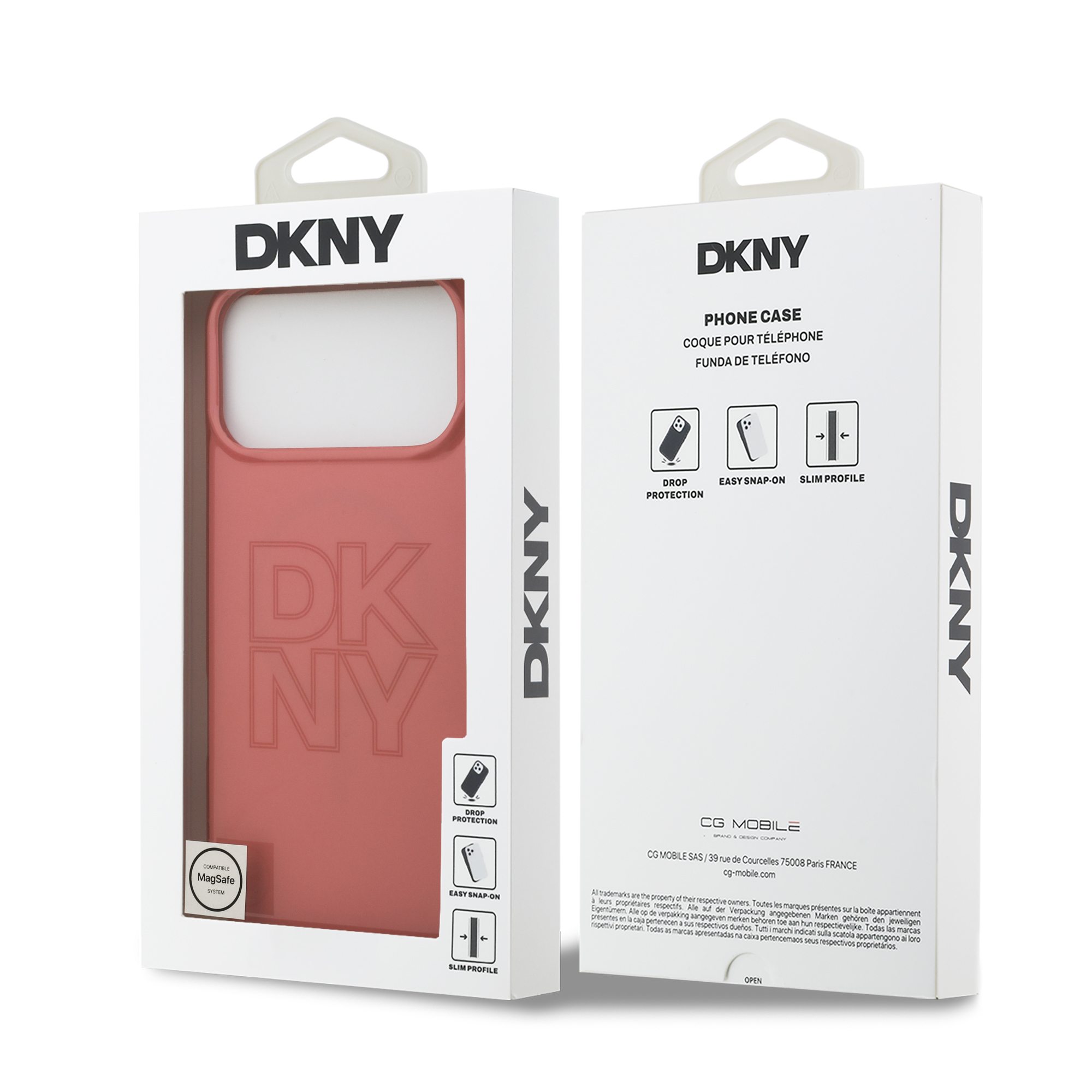 iPhone 17 Pro Max - DKNY PC/TPU Tonal Stack Logo Pink - 8