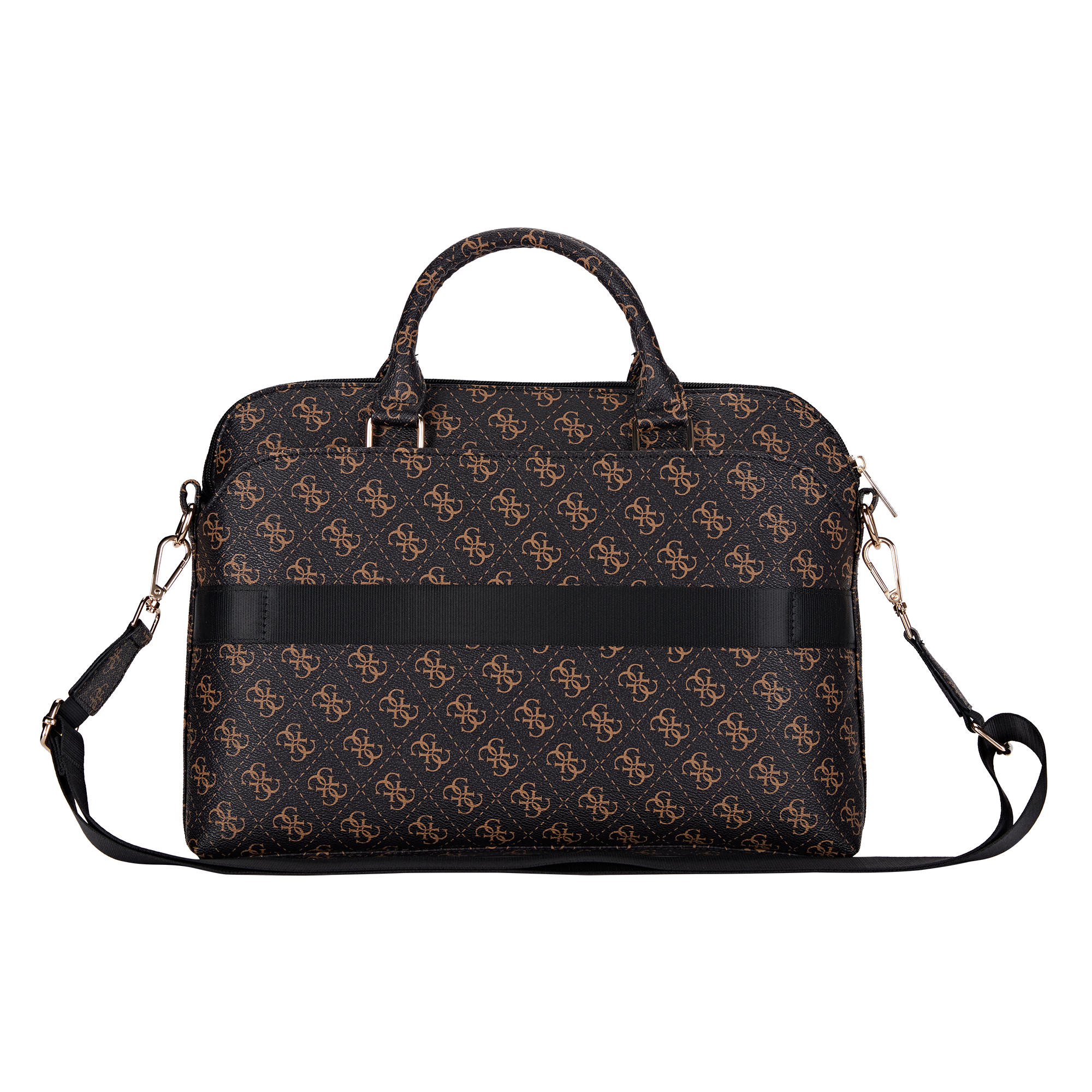 Laptop Bag 15 - GUESS 4G Zipper Pocket Triangle Logo Black - 3