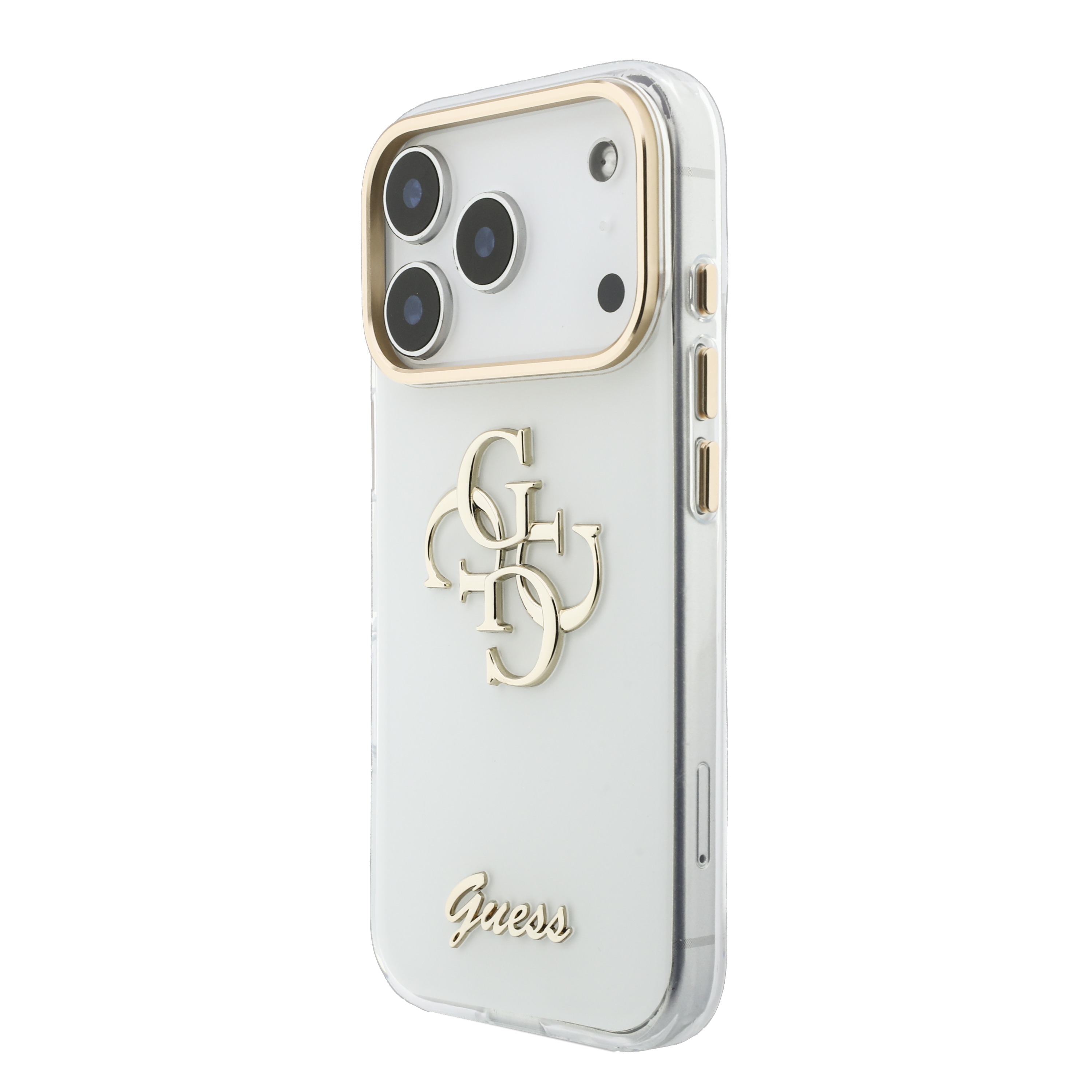 iPhone 17 Pro - GUESS Script Metal White - 3