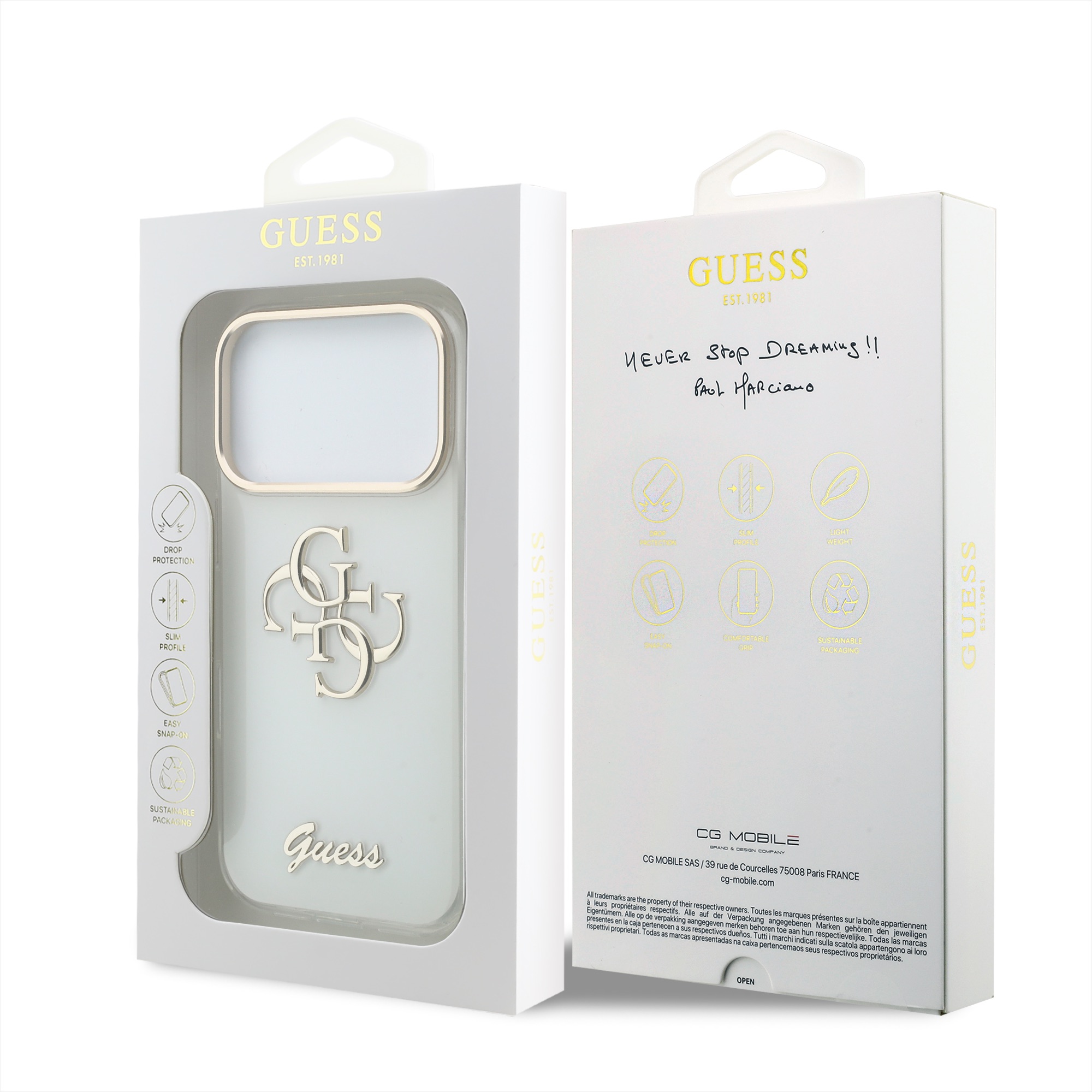 iPhone 17 Pro - GUESS Script Metal White - 8
