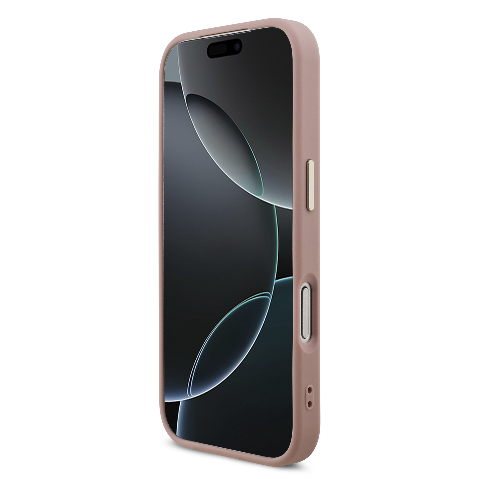 iPhone 17 Pro - GUESS Fixed Glitter Big Metal Frame Pink - 5