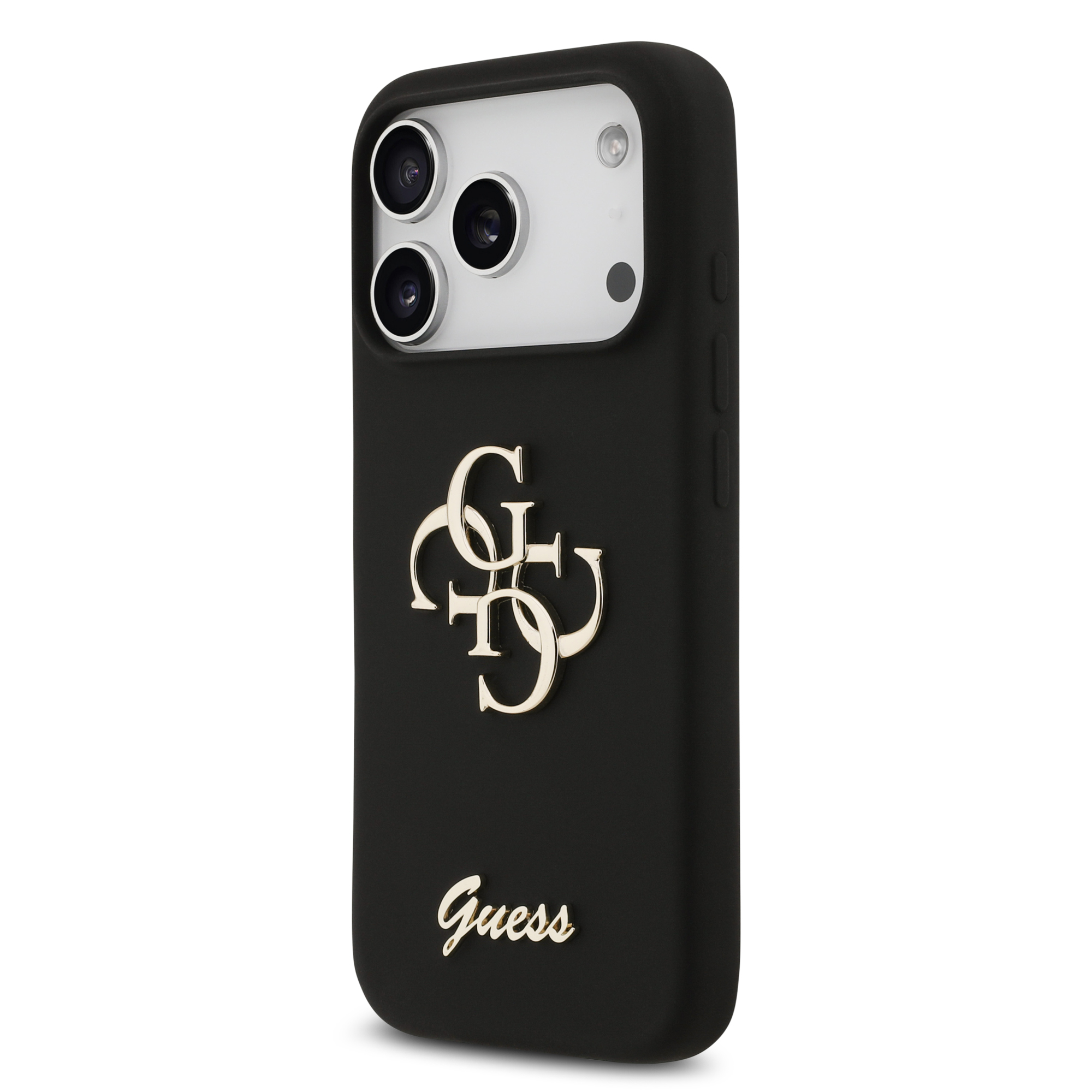 iPhone 17 Pro - GUESS Silicone Big 4G Script Black - 3