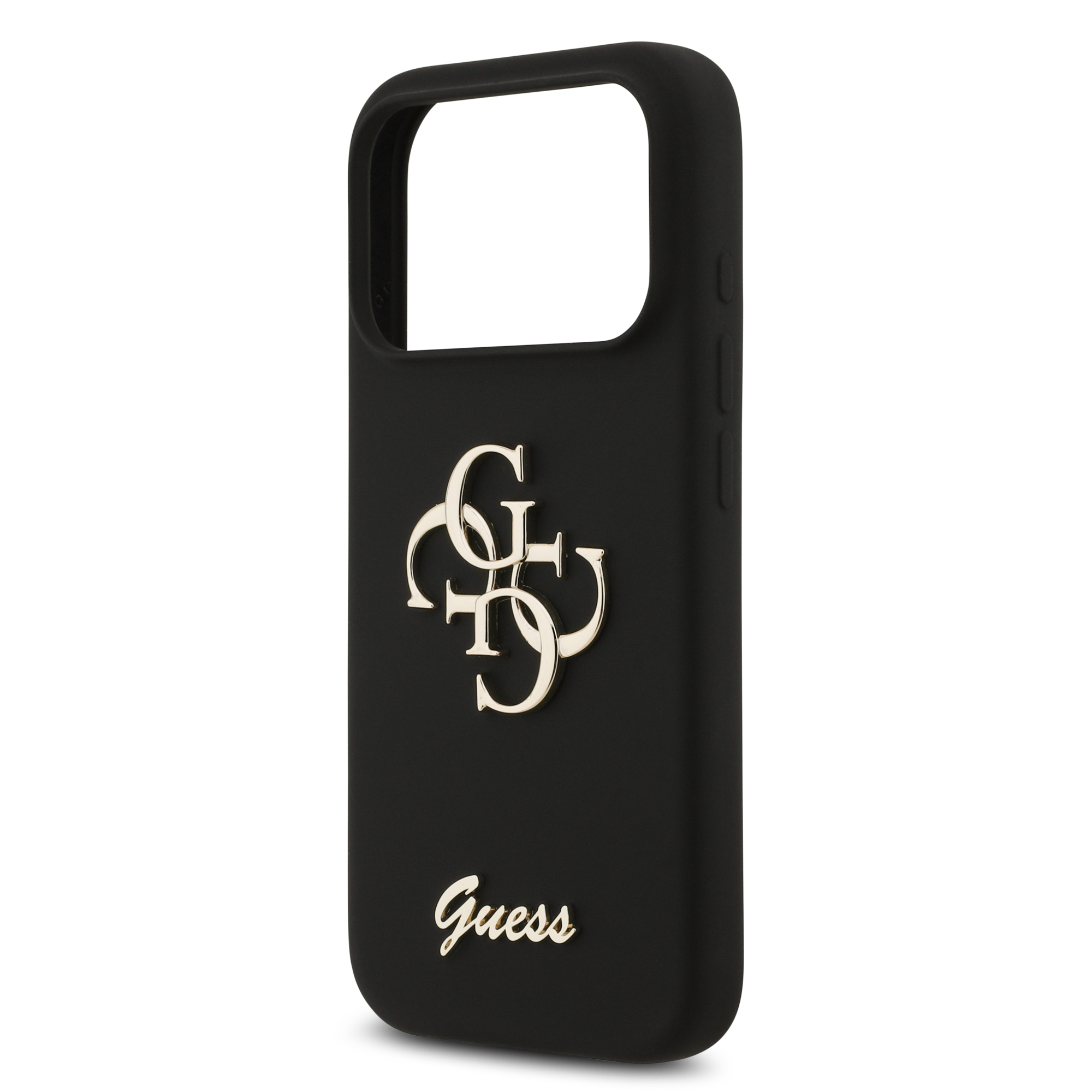 iPhone 17 Pro - GUESS Silicone Big 4G Script Black - 6