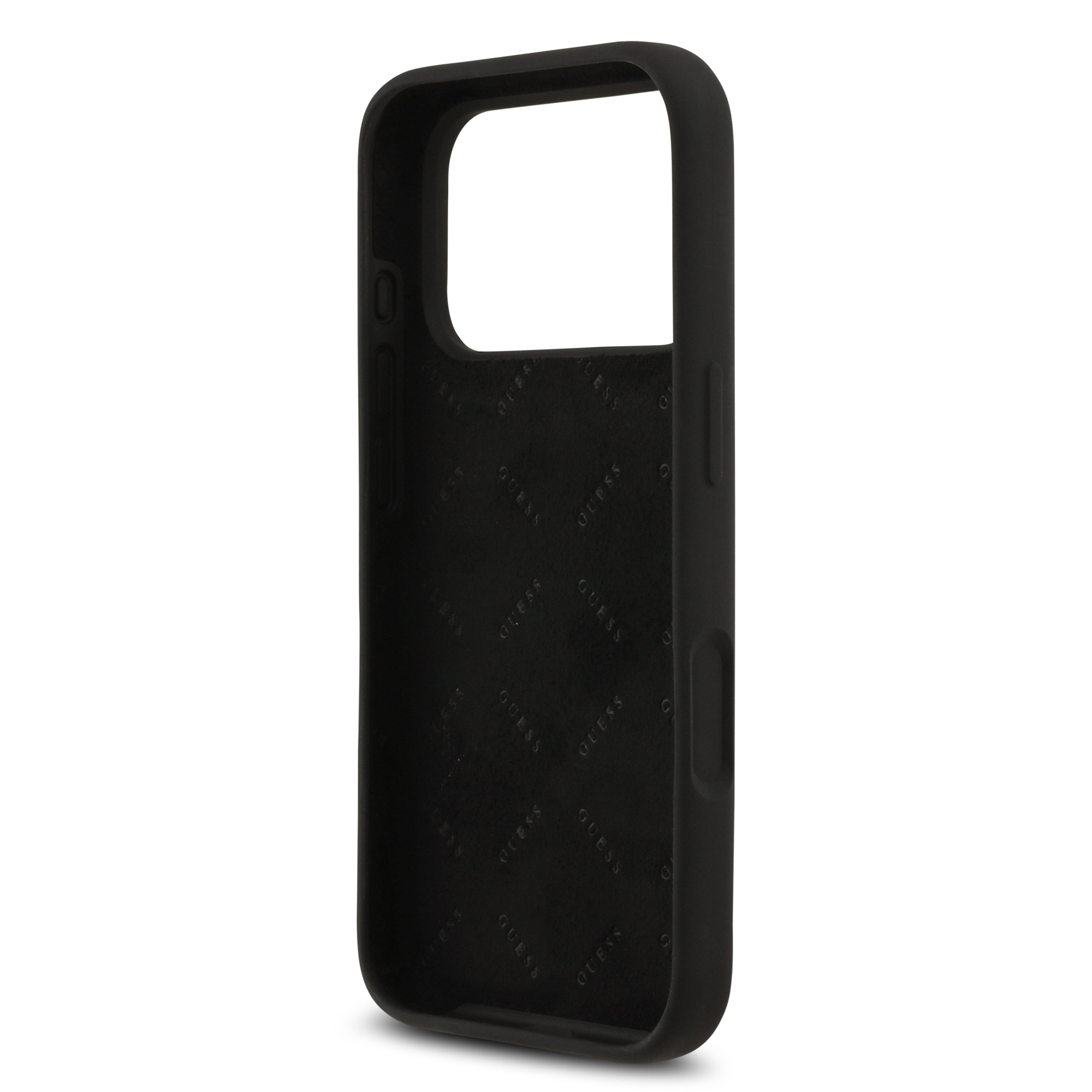 iPhone 17 Pro - GUESS Silicone Big 4G Script Black - 7