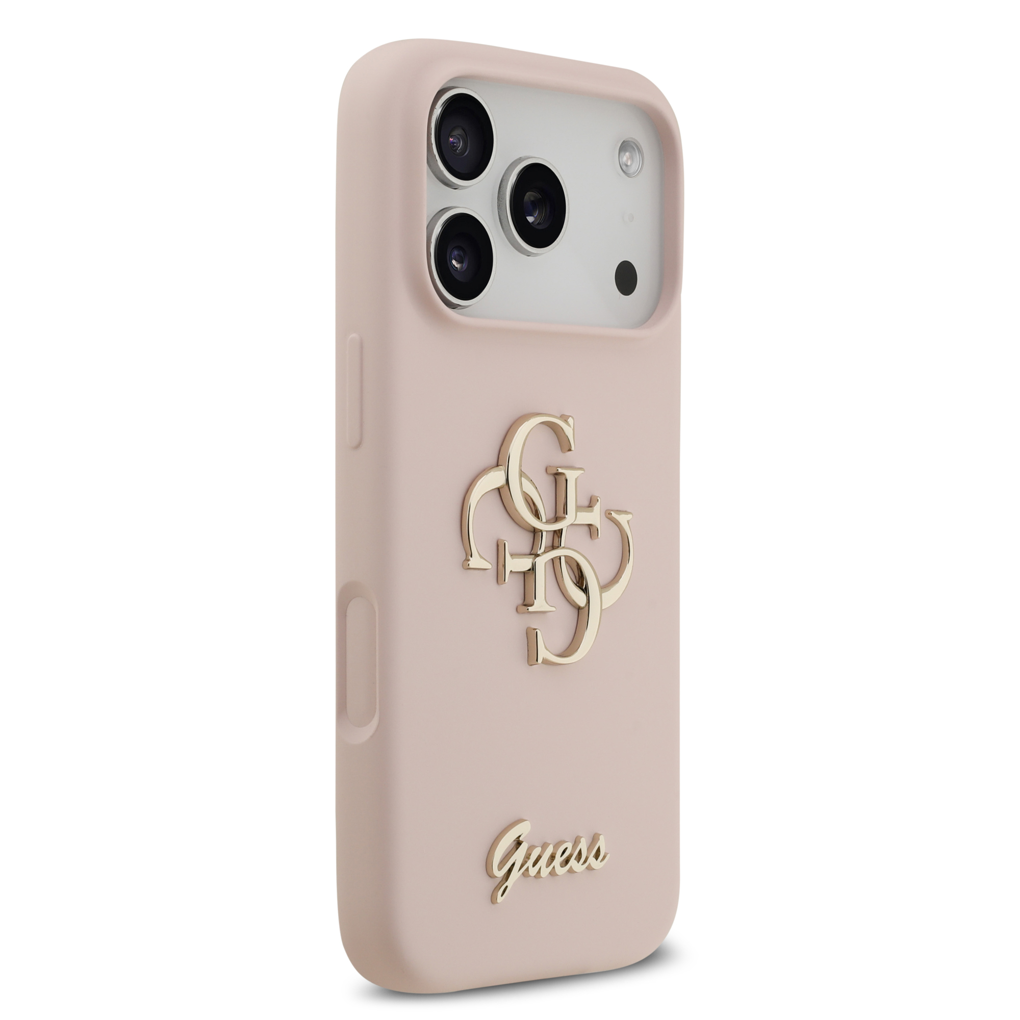 iPhone 17 Pro - GUESS Silicone Big 4G Script Pink - 4