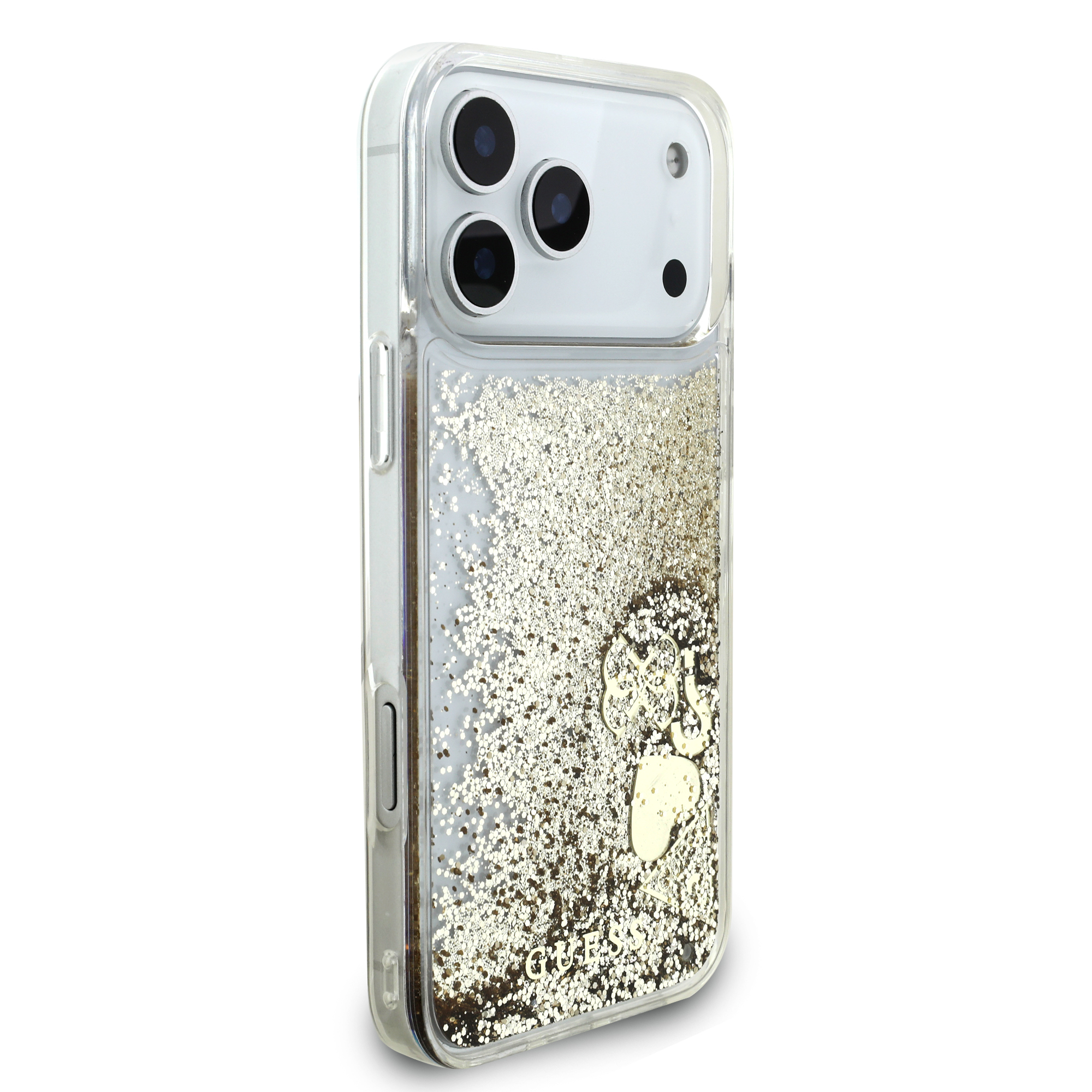 iPhone 17 Pro Max - GUESS Liquid Glitter 4 Charms Gold - 4
