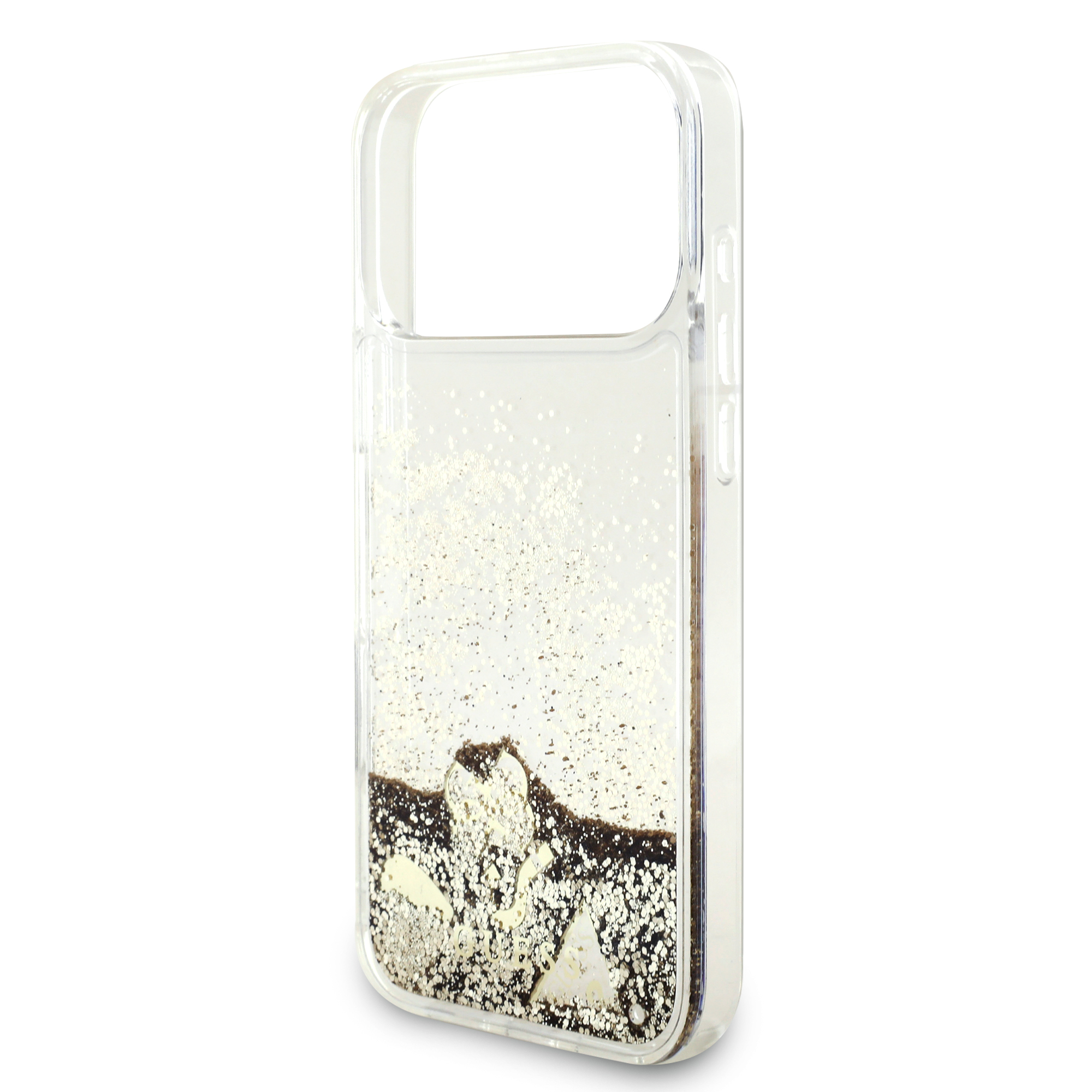 iPhone 17 Pro Max - GUESS Liquid Glitter 4 Charms Gold - 6