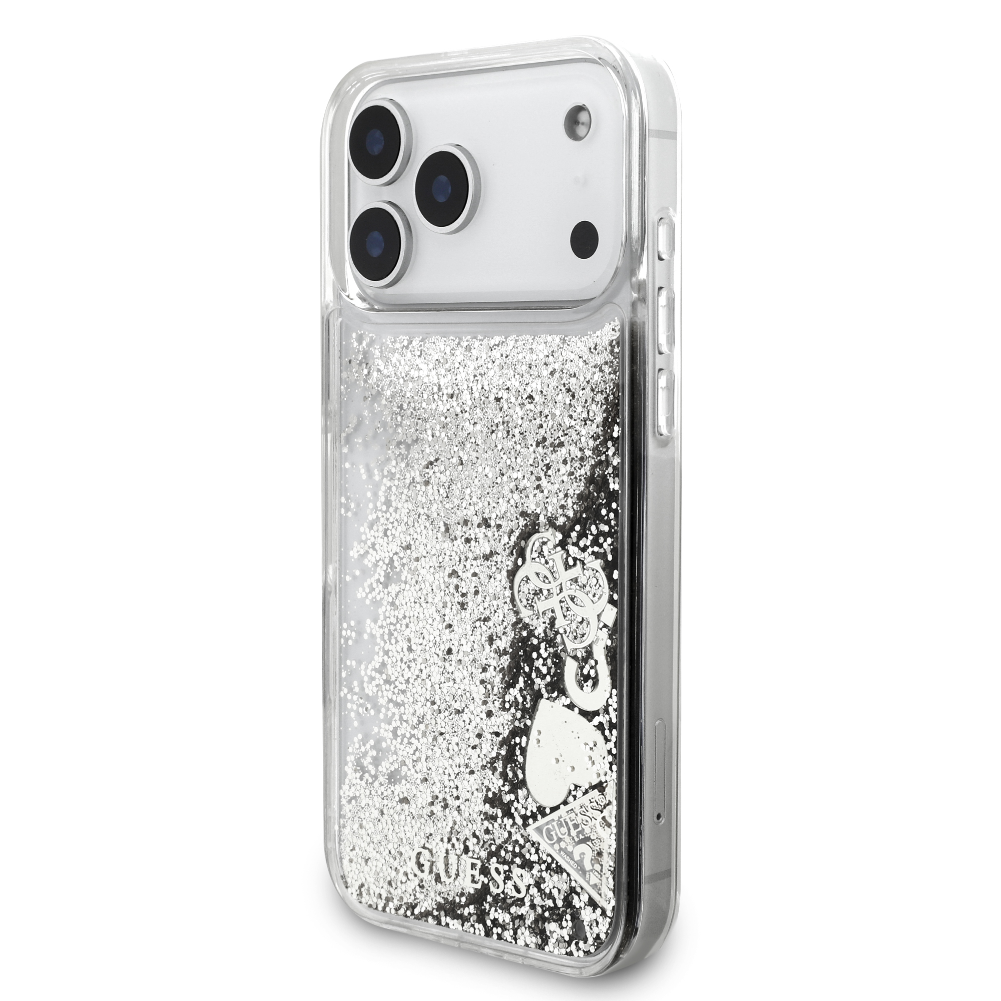 iPhone 17 Pro Max - GUESS Liquid Glitter Charms Silver - 3