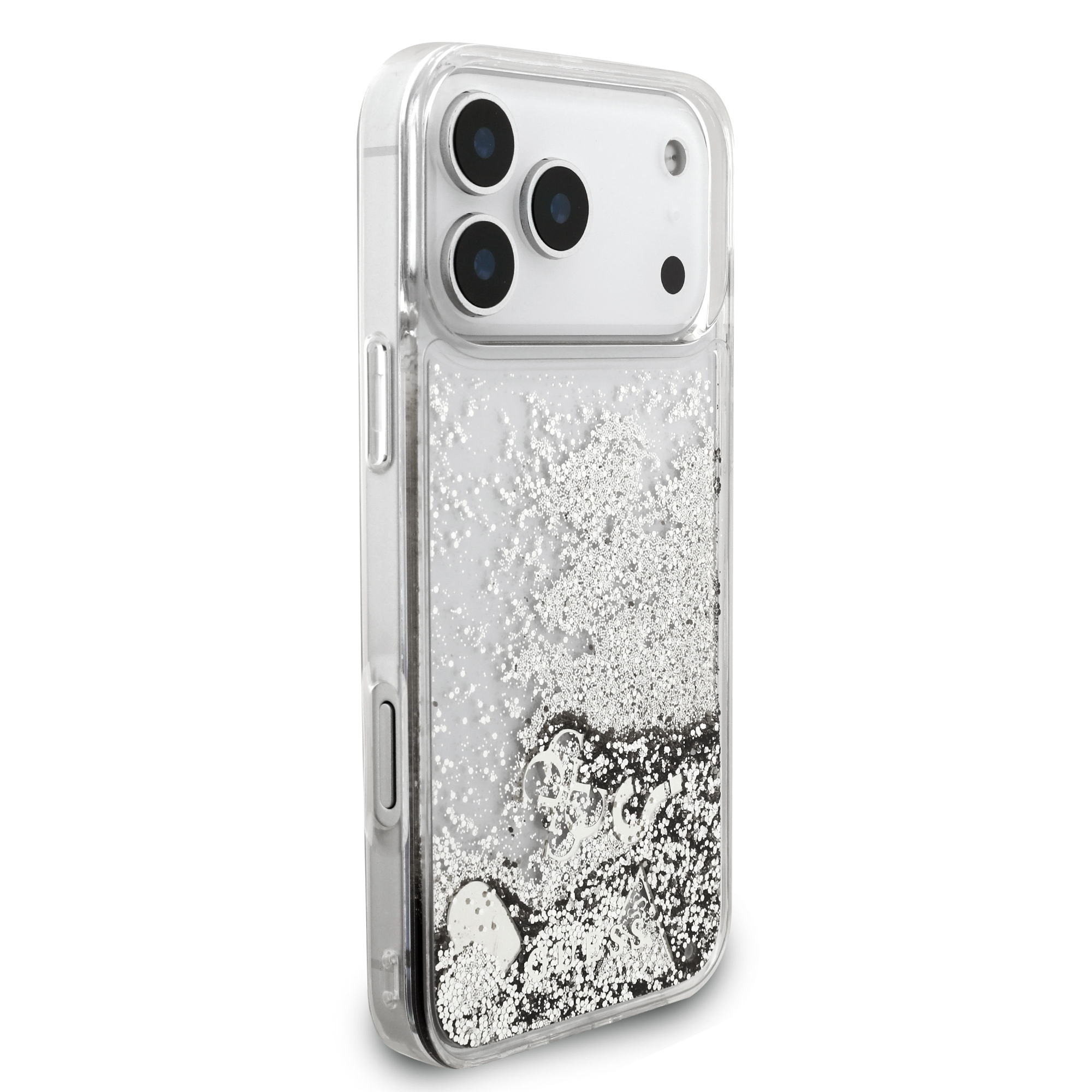 iPhone 17 Pro Max - GUESS Liquid Glitter Charms Silver - 4