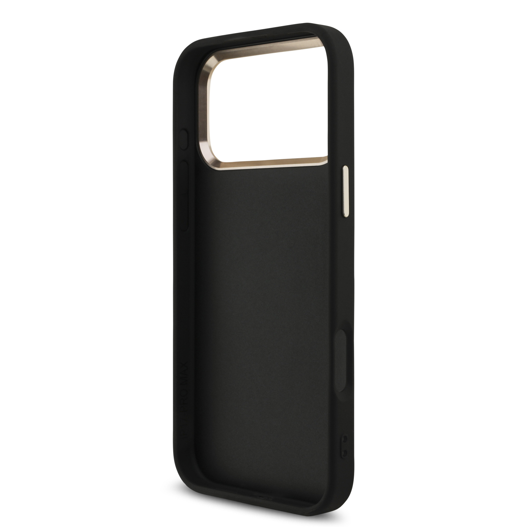 iPhone 17 Pro Max - GUESS Fixed Glitter Big 4G Metal Frame Black - 7