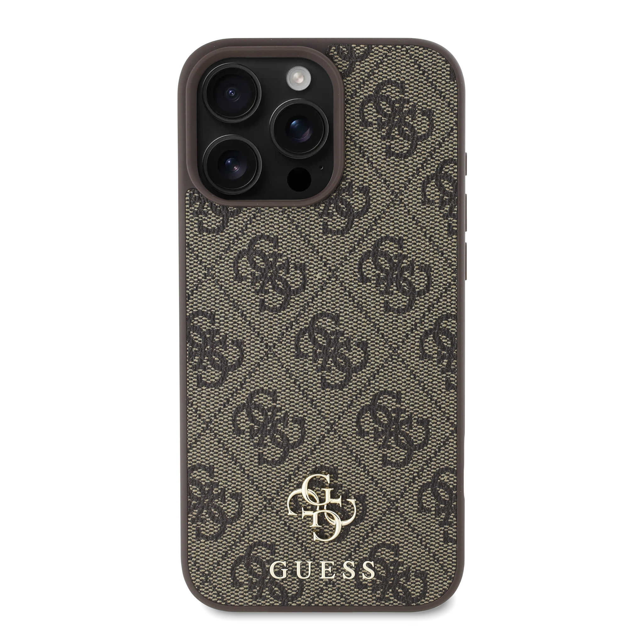 iPhone 16 Pro - GUESS Hard Case MagSafe PU 4G Small And Classic Brown - 3