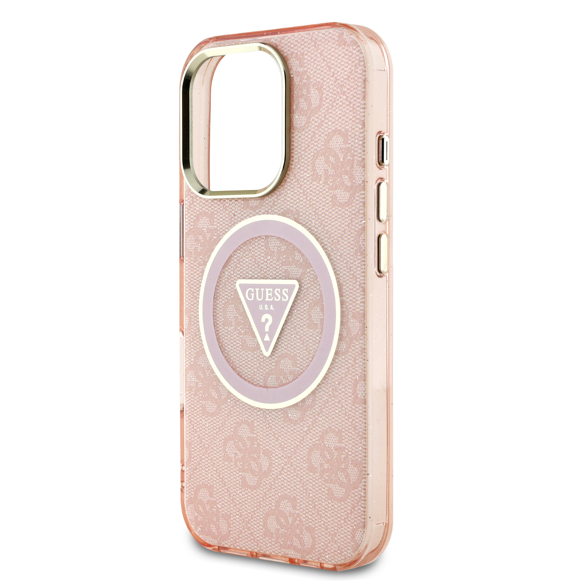 iPhone 16 Pro Max - GUESS Glitter Triangle Pink - 6