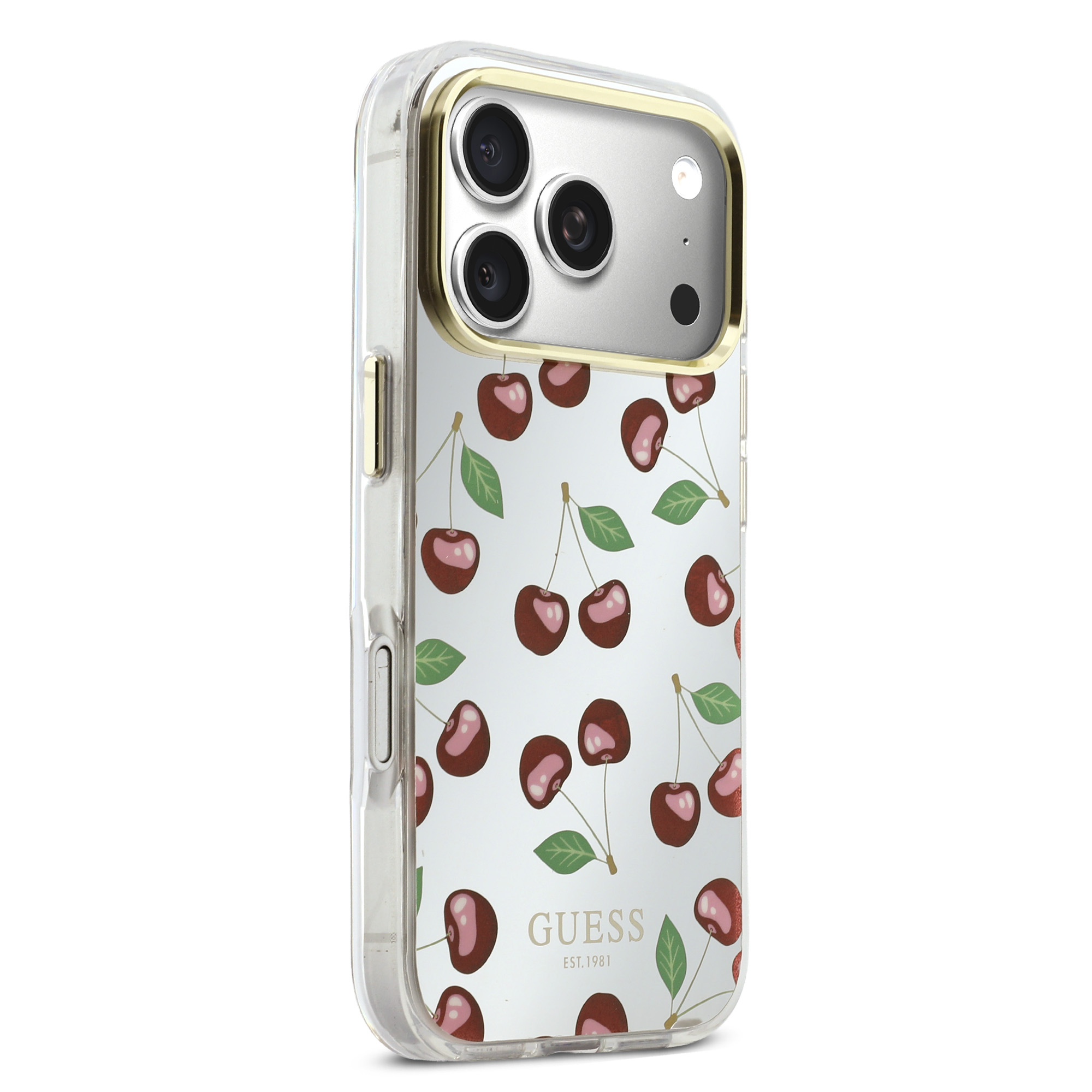 iPhone 17 Pro - GUESS TPU Mirror Cherry Glitter - 4