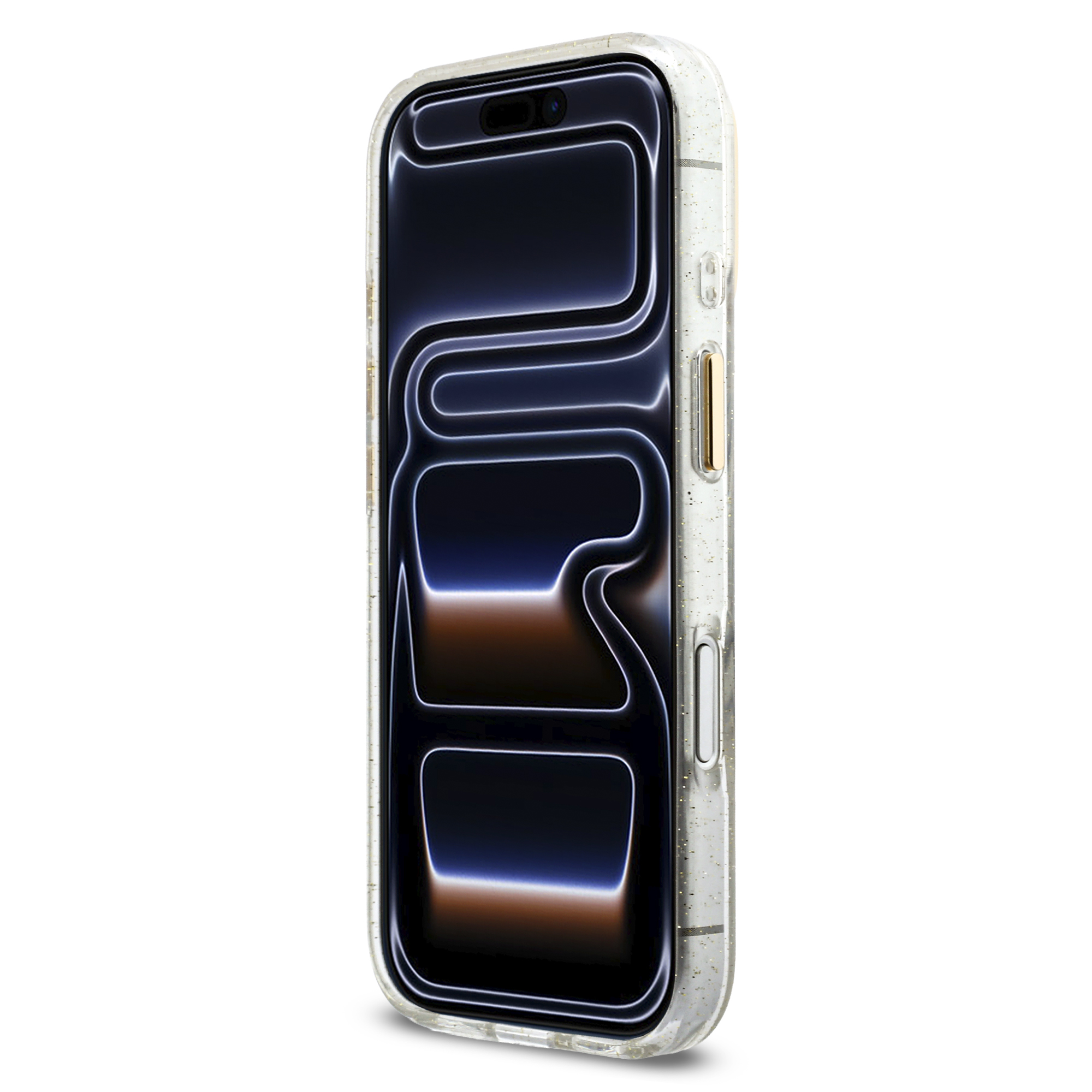 iPhone 17 Pro - GUESS Glitters Script Strap Transparent - 5